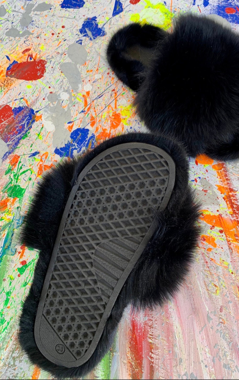 Pink Mink Fur Slides: Luxury Fur Slippers