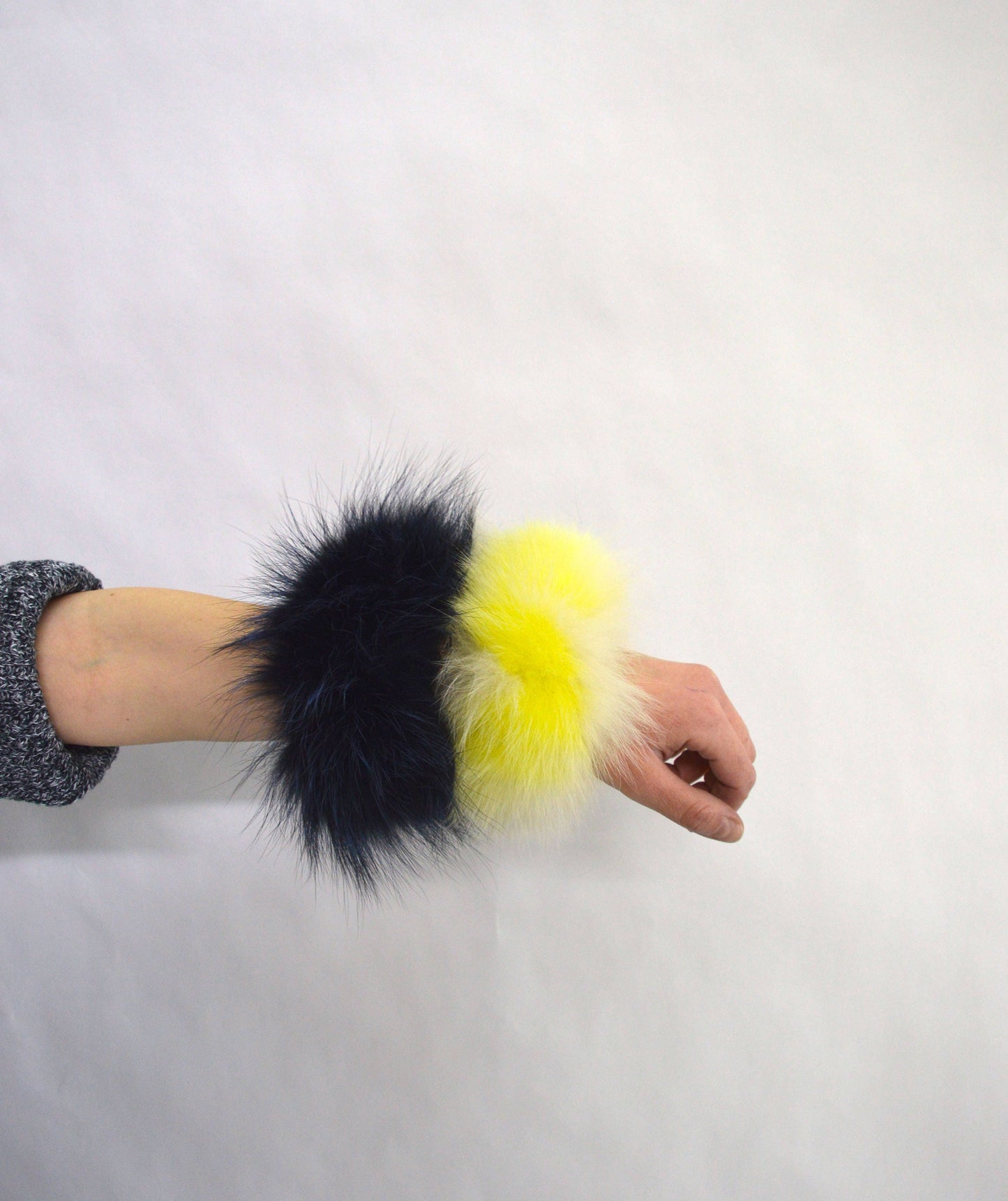 Real Fox Fur Scrunchie: Fashion Hair Elastic or Coat Cuff