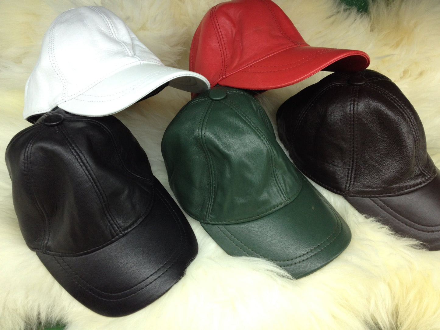 Nappa Leather Cap: Adjustable Velcro Genuine Cowhide Hat