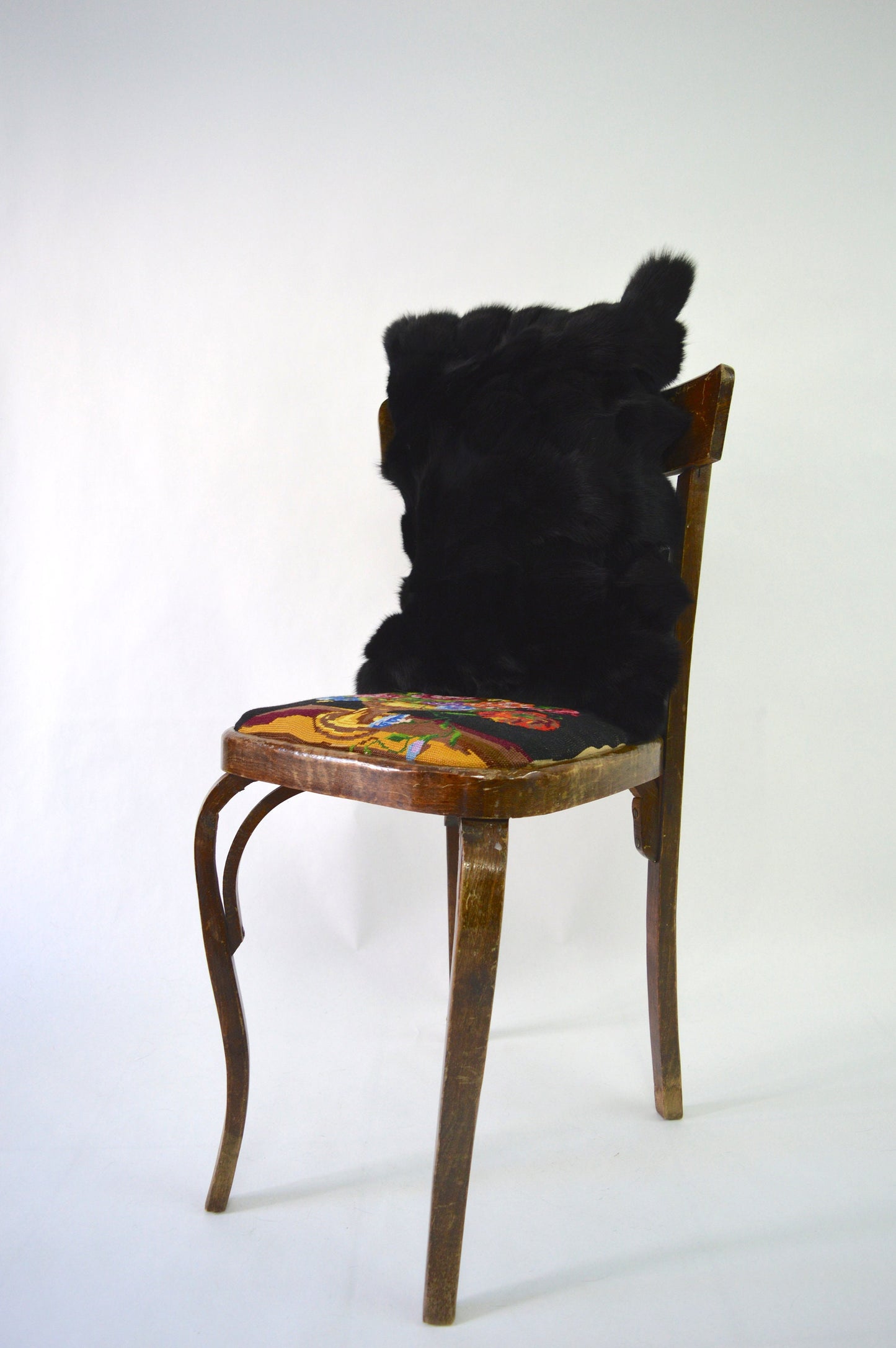 Black Fox Fur Pillow Cover: Genuine Fur Home Decor