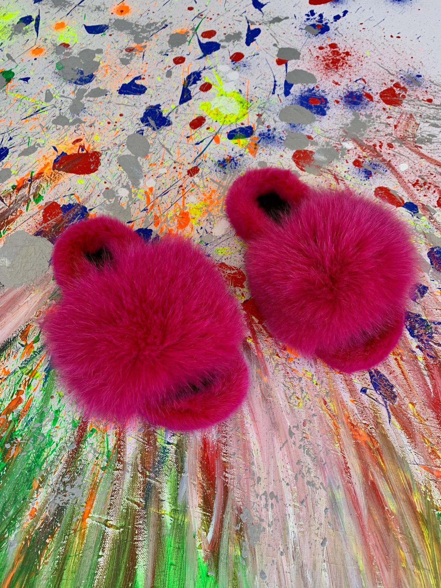 Real Fox and Mink Fur Slides: Luxury Slippers