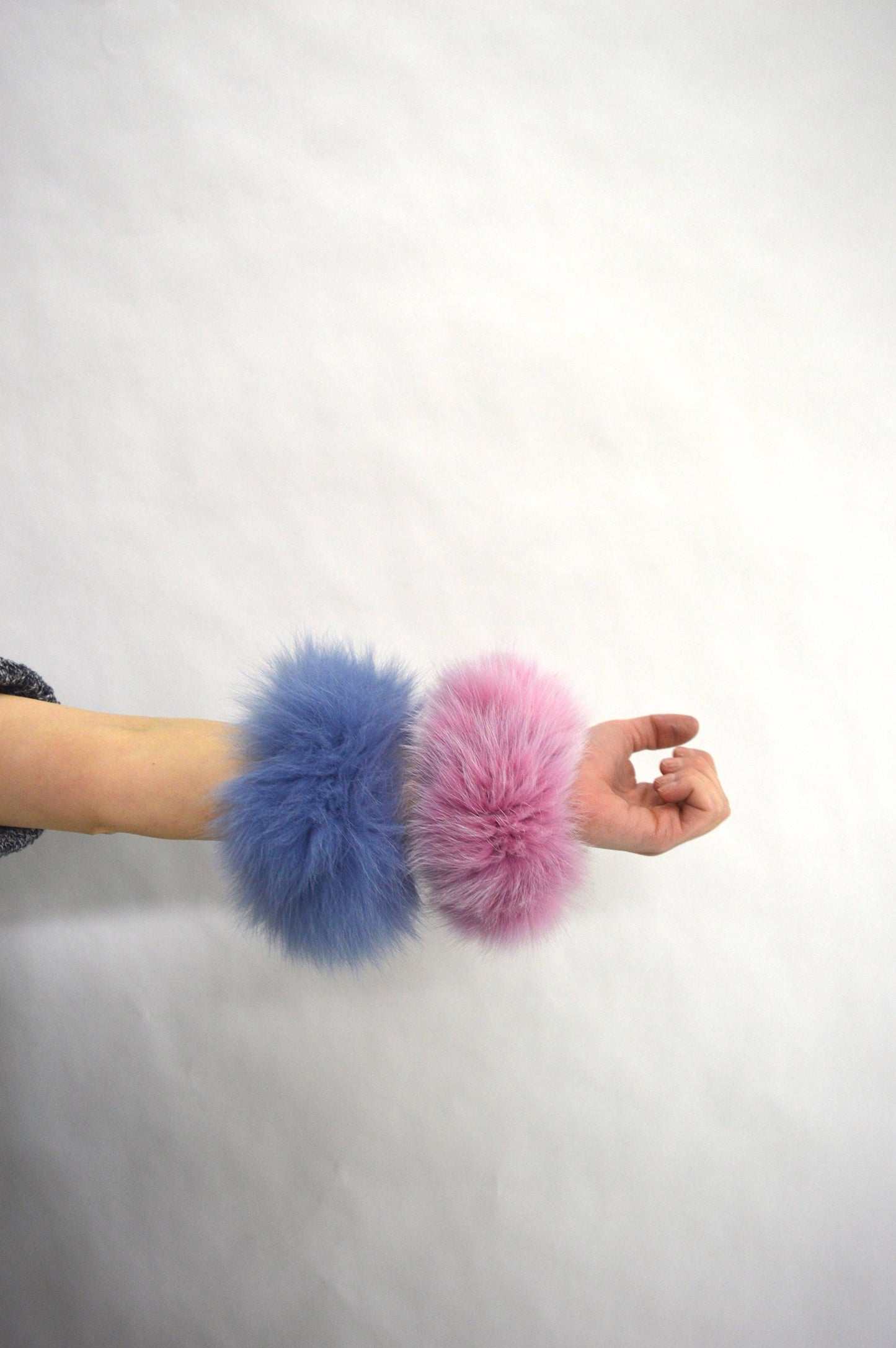 Real Fox Fur Scrunchie: Fashion Hair Elastic or Coat Cuff