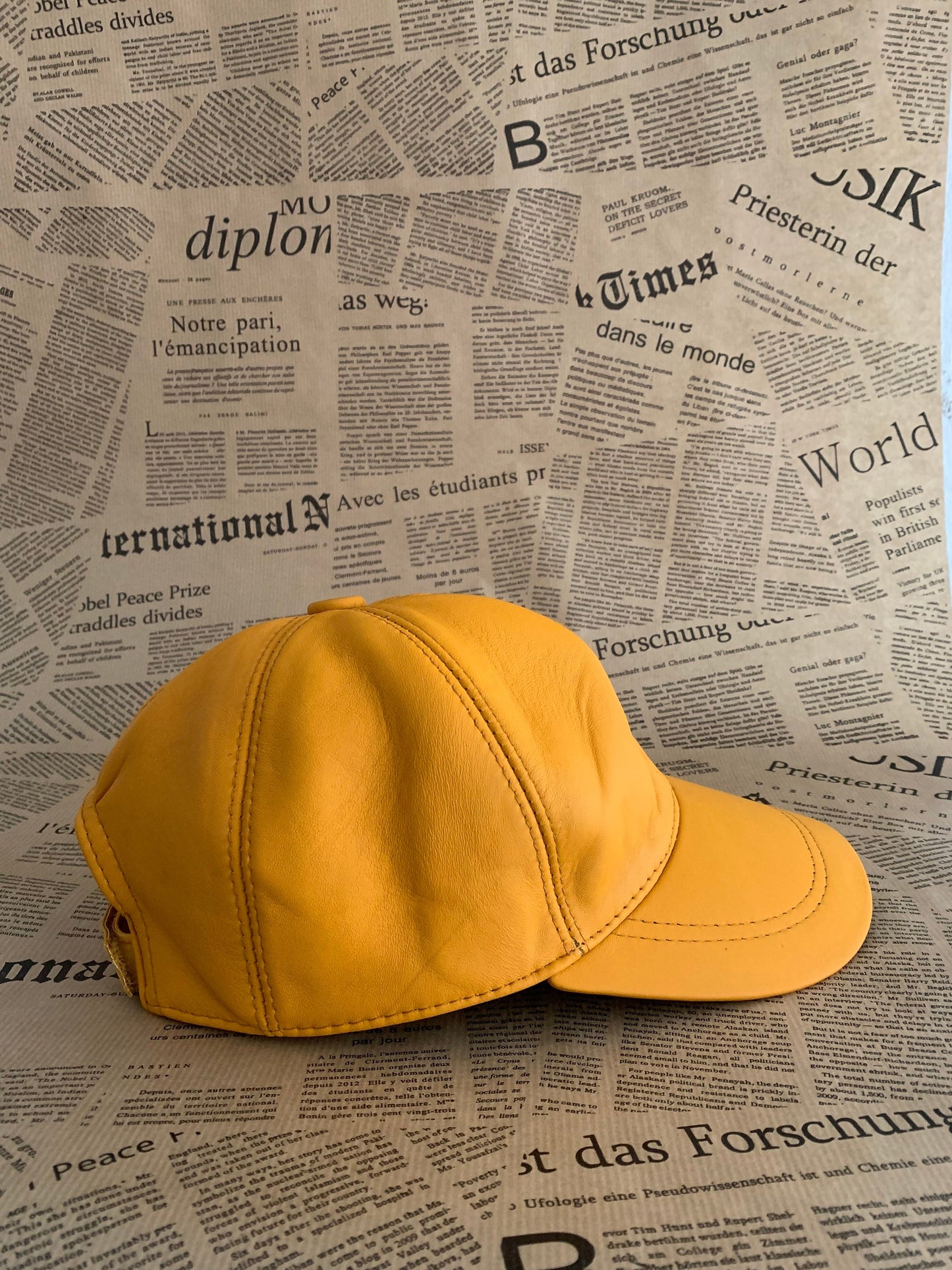 Genuine Leather Baseball Cap: Adjustable Nappa Leather Hat