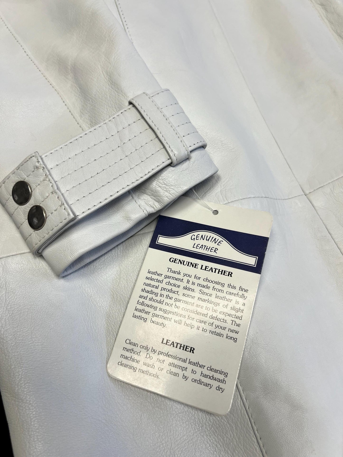 Handmade Nappa Lambskin Leather Coat: White Wrap Belted Jacket
