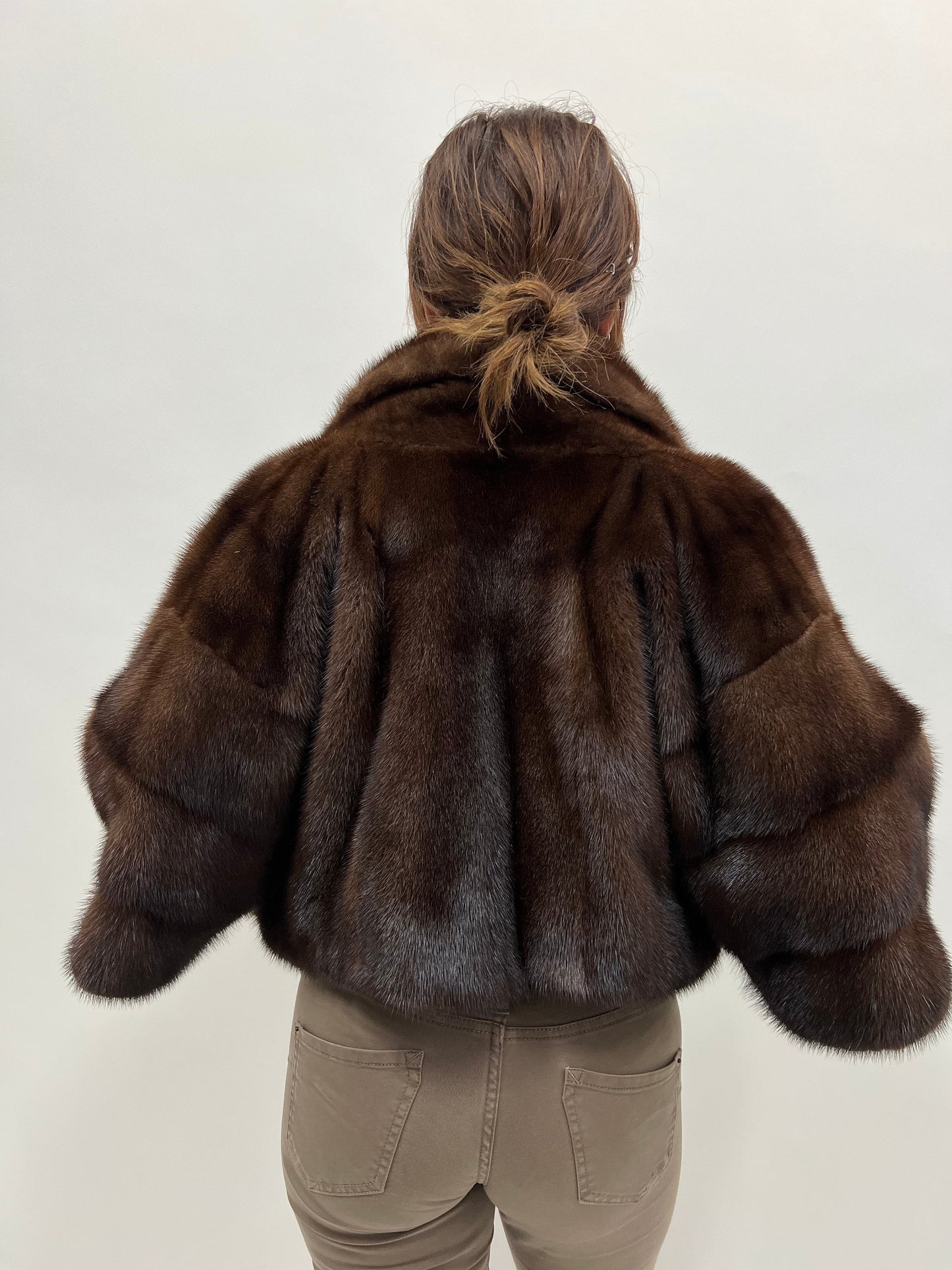 Saga Demi Buff Mink Fur Bolero Jacket - XS/S/M