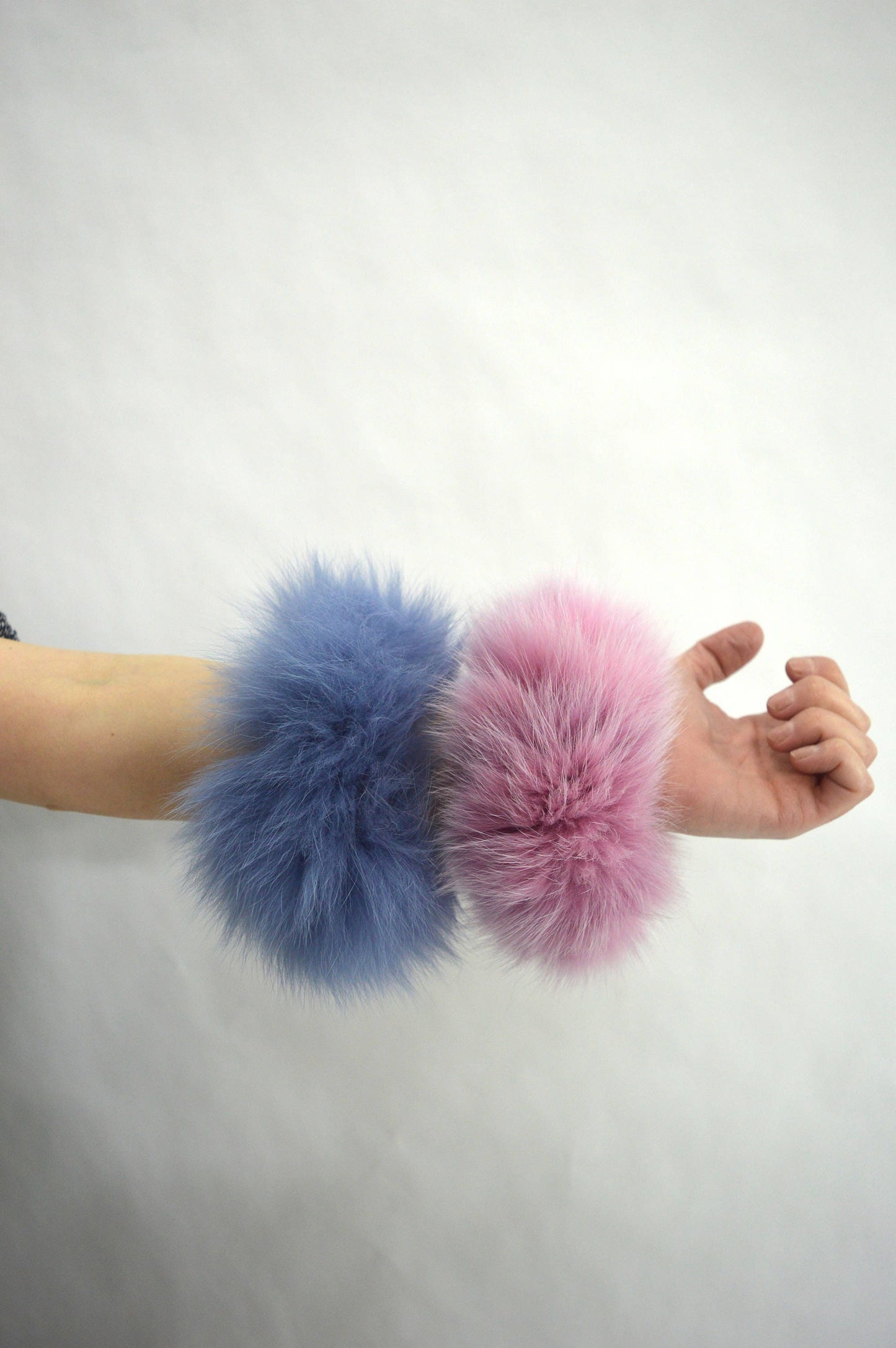 Real Fox Fur Scrunchie: Fashion Hair Elastic or Coat Cuff