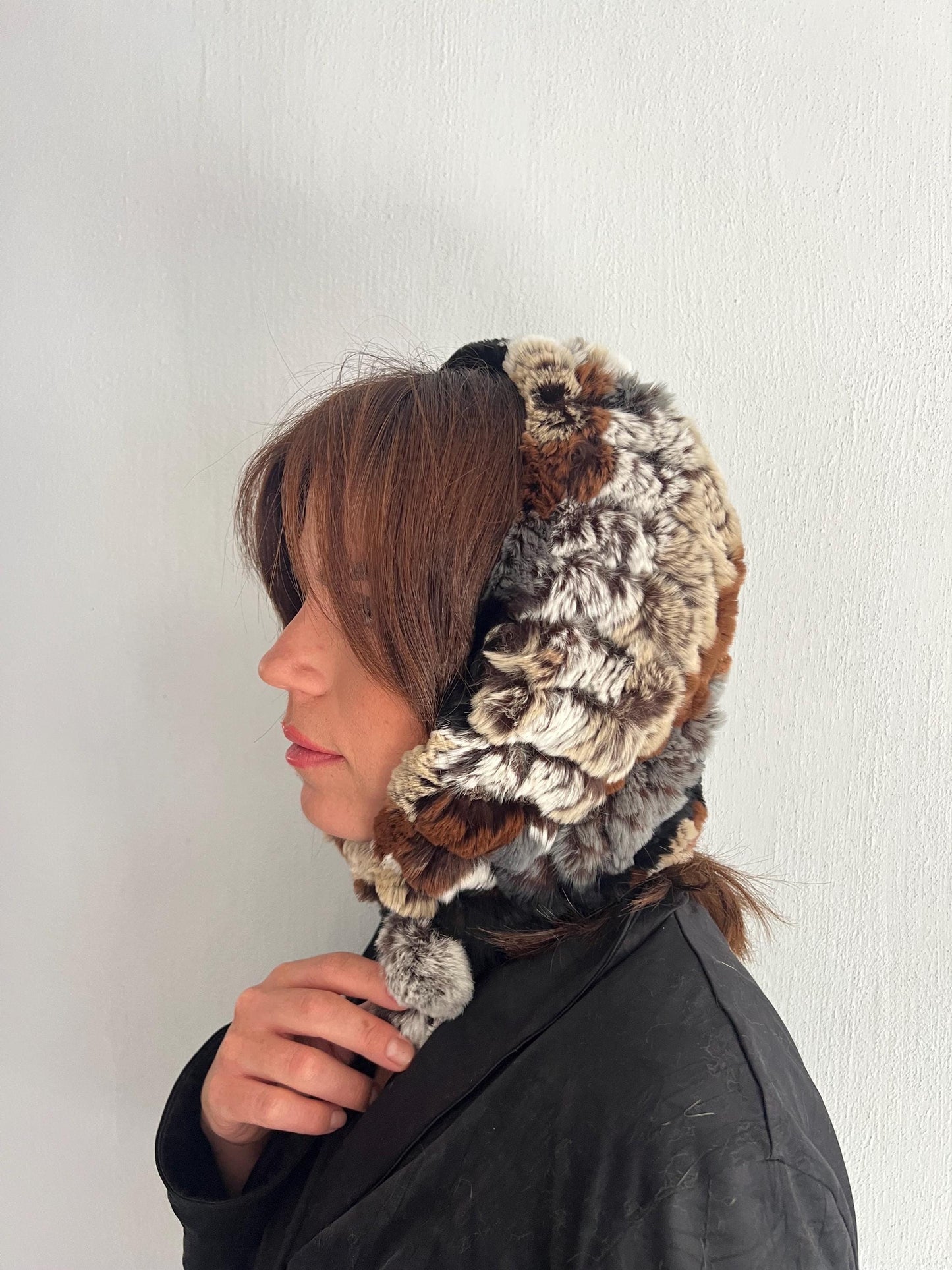 Handmade Fur Beanie Hat: Soft Knit Textile, Lightweight Headband