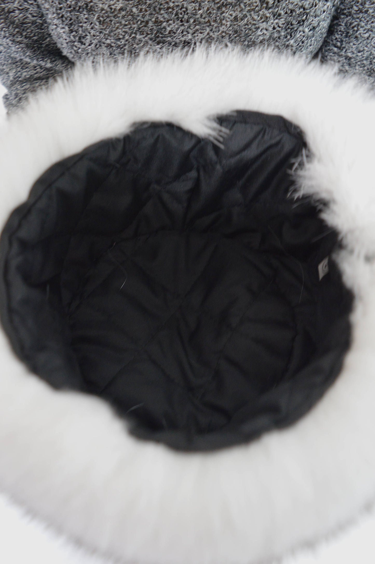 Blue Fox Fur Cossack Hat, Winter Fluffy Head Warmer