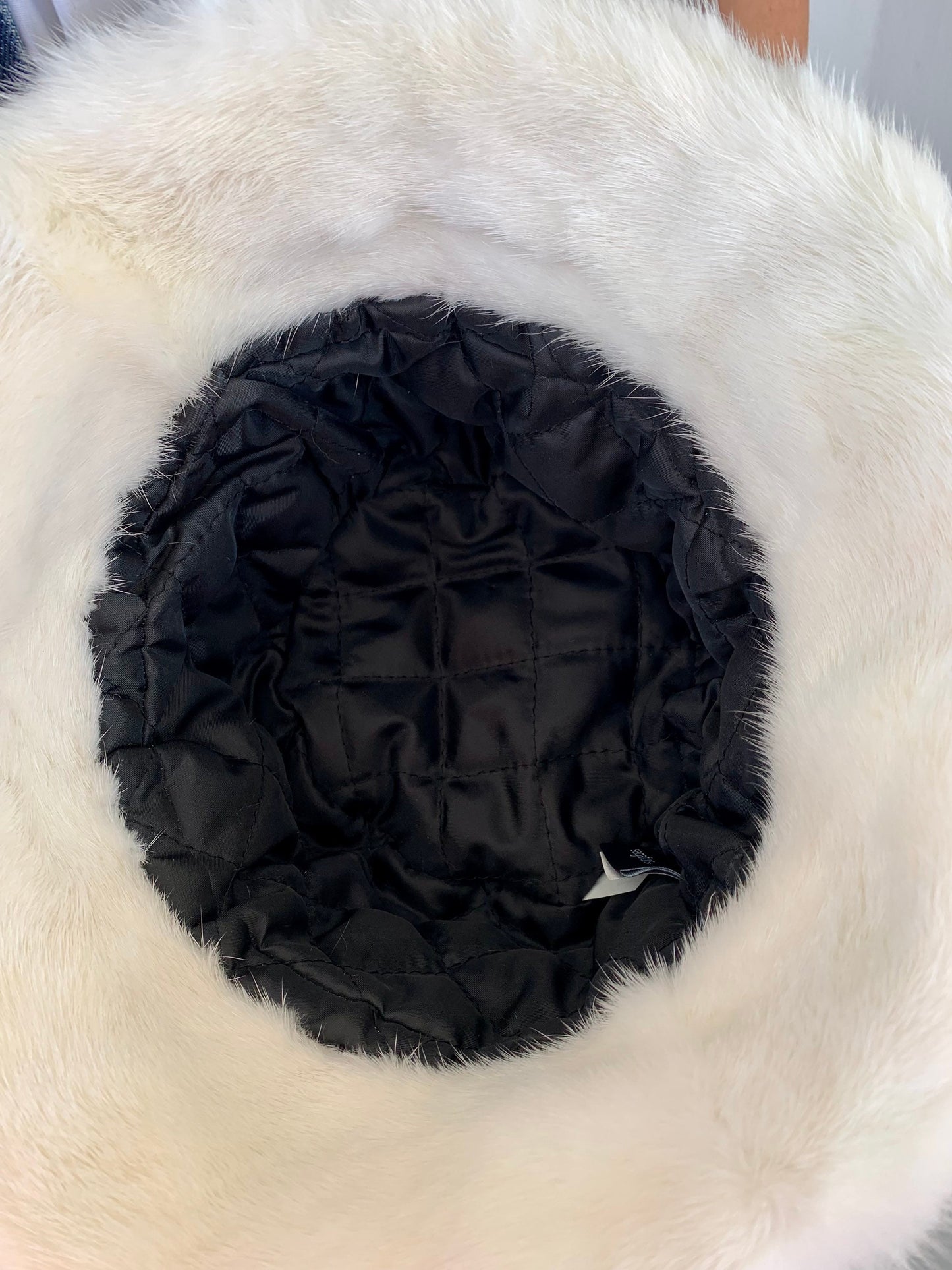 White Mink Fur Bucket Hat: Stylish Winter Warmer