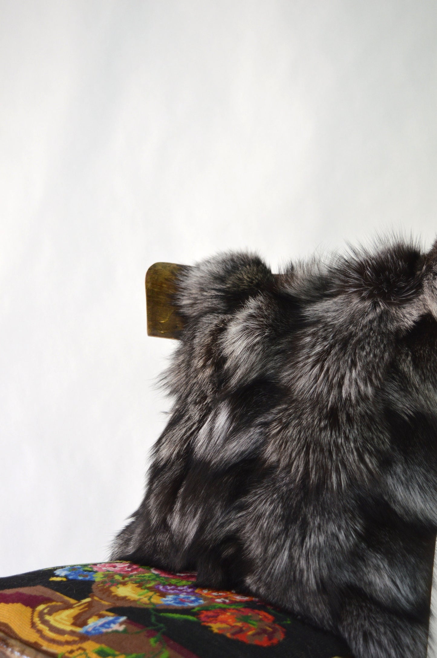 Silver Fox Fur Pillow Cover: Genuine Fur Cushion, Home Decor