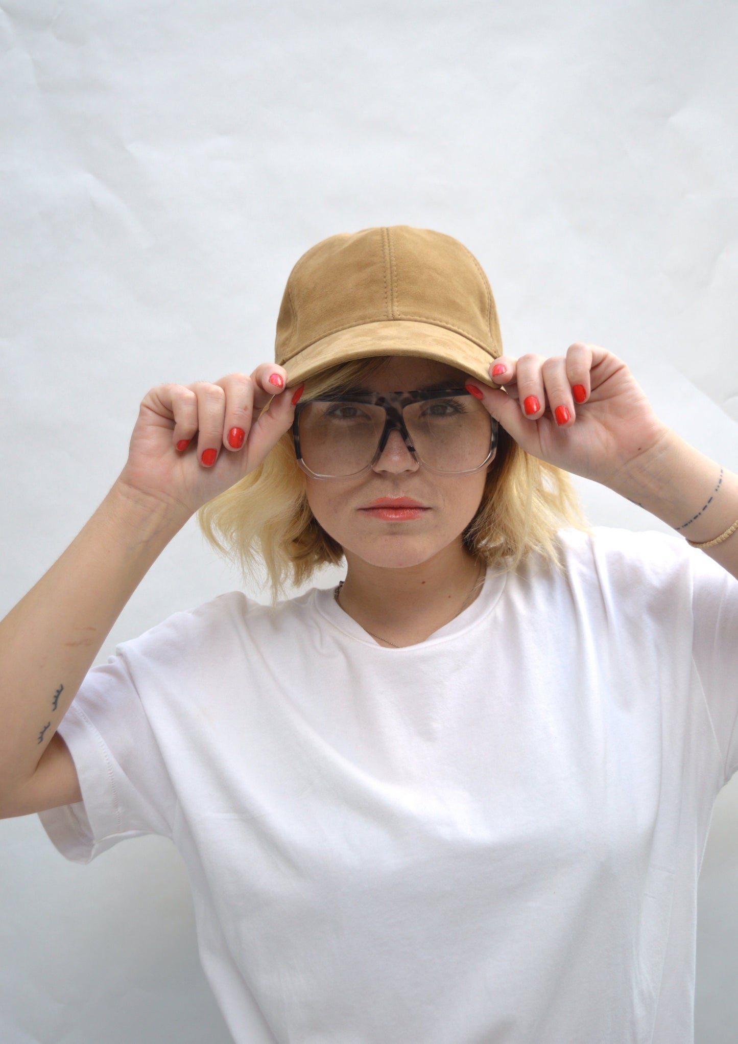 Suede Leather Baseball Cap: Adjustable Genuine Cow Leather