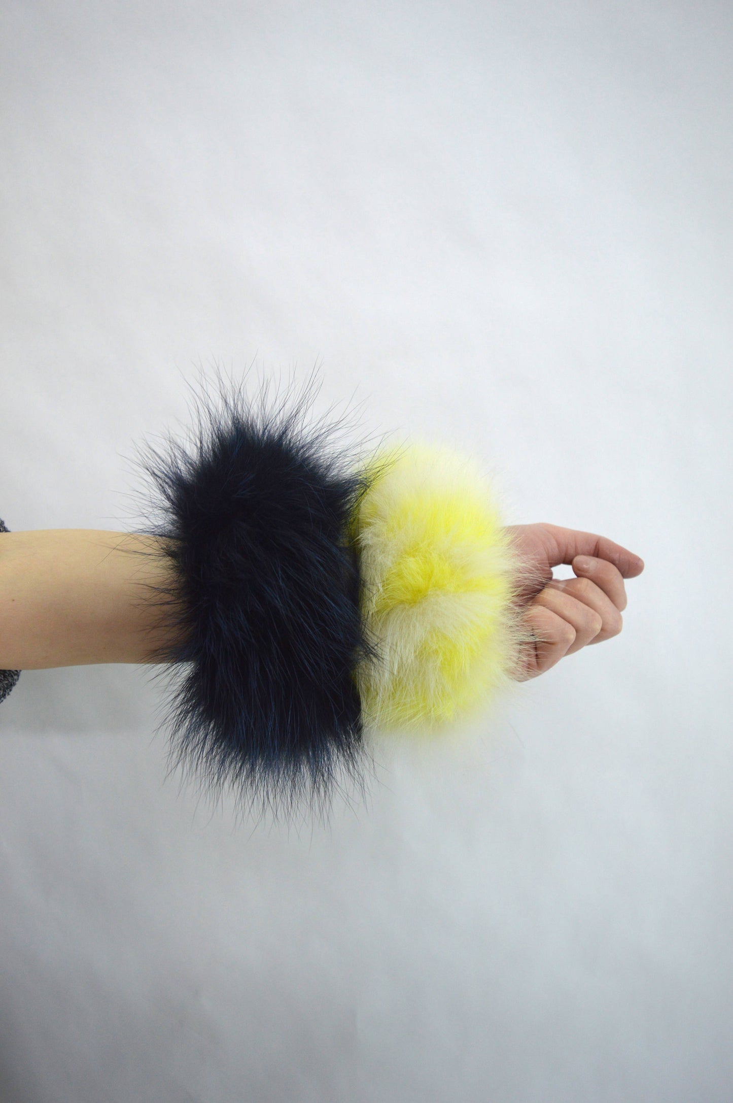 Real Fox Fur Scrunchie: Fashion Hair Elastic or Coat Cuff