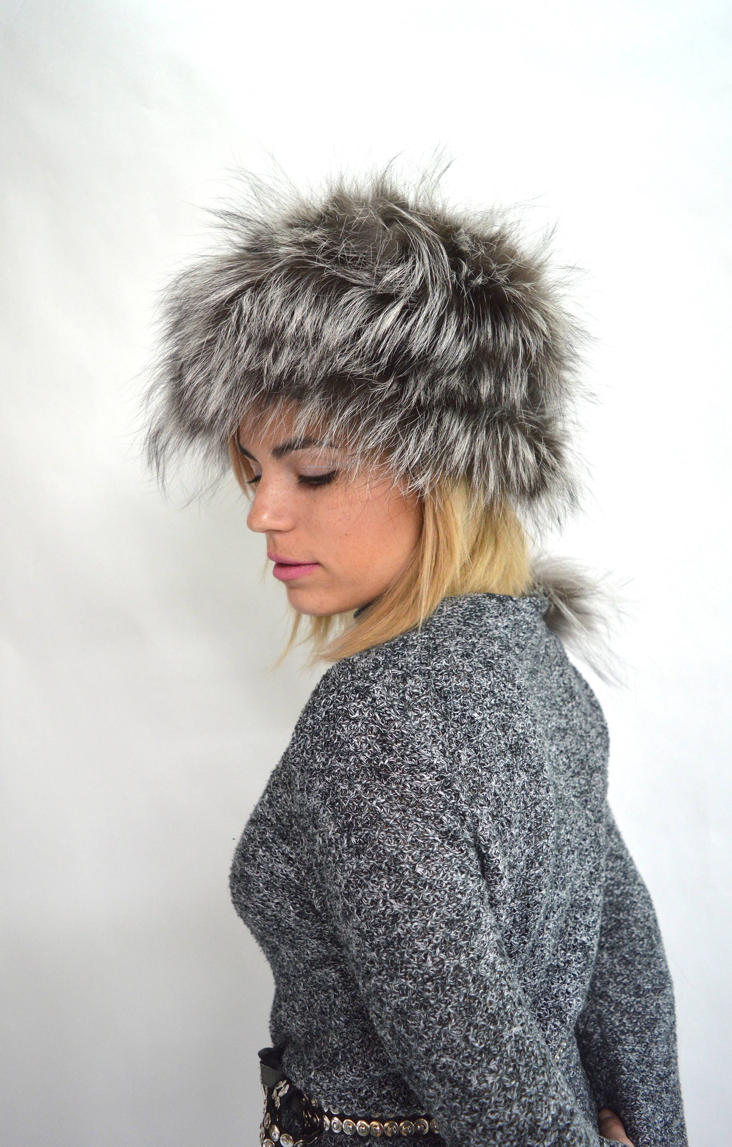 Real Fox Fur Cossack Hat, Women's Winter Warmer