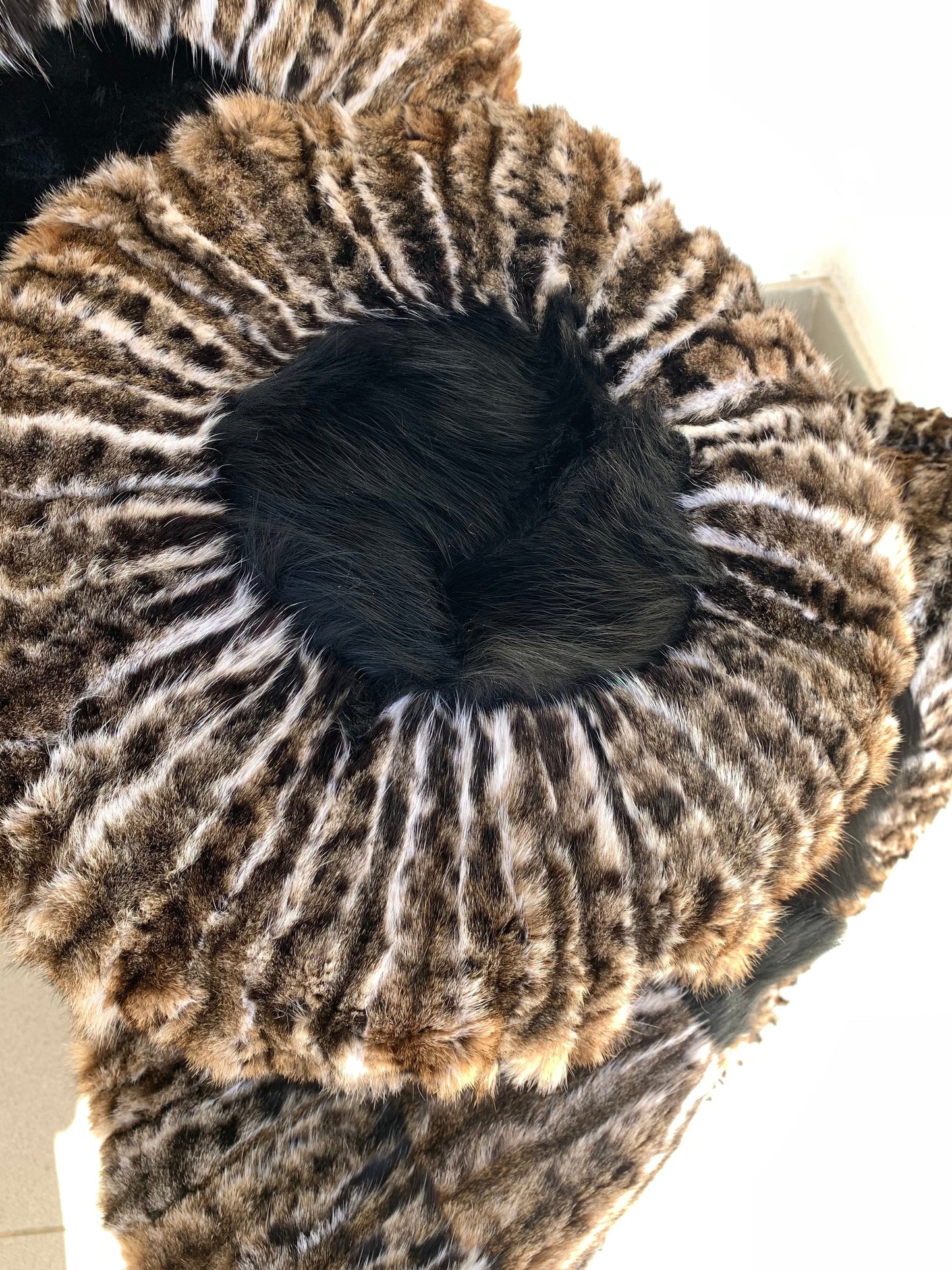 Black Fox Fur Pillow & Throw: Animal Print Home Decor