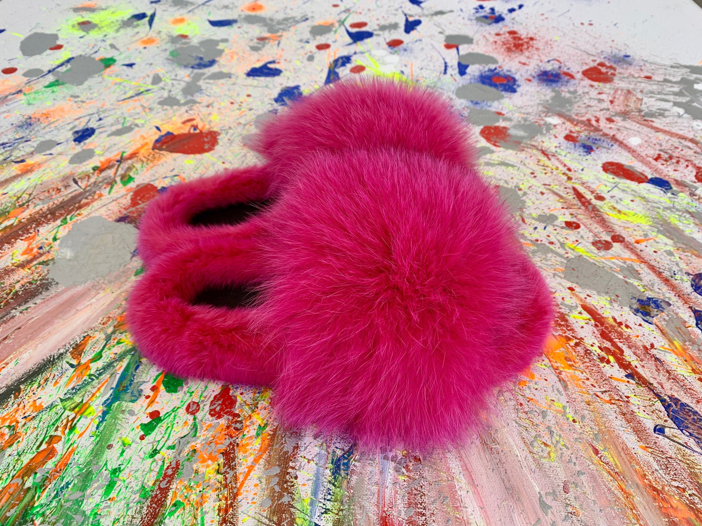 Real Fox and Mink Fur Slides: Luxury Slippers