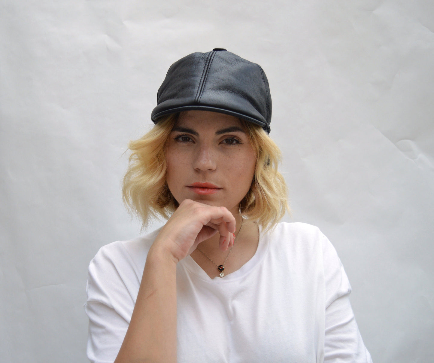 Shearling Equestrian Cap: Sheepskin Cloche Hat with Ear Flaps
