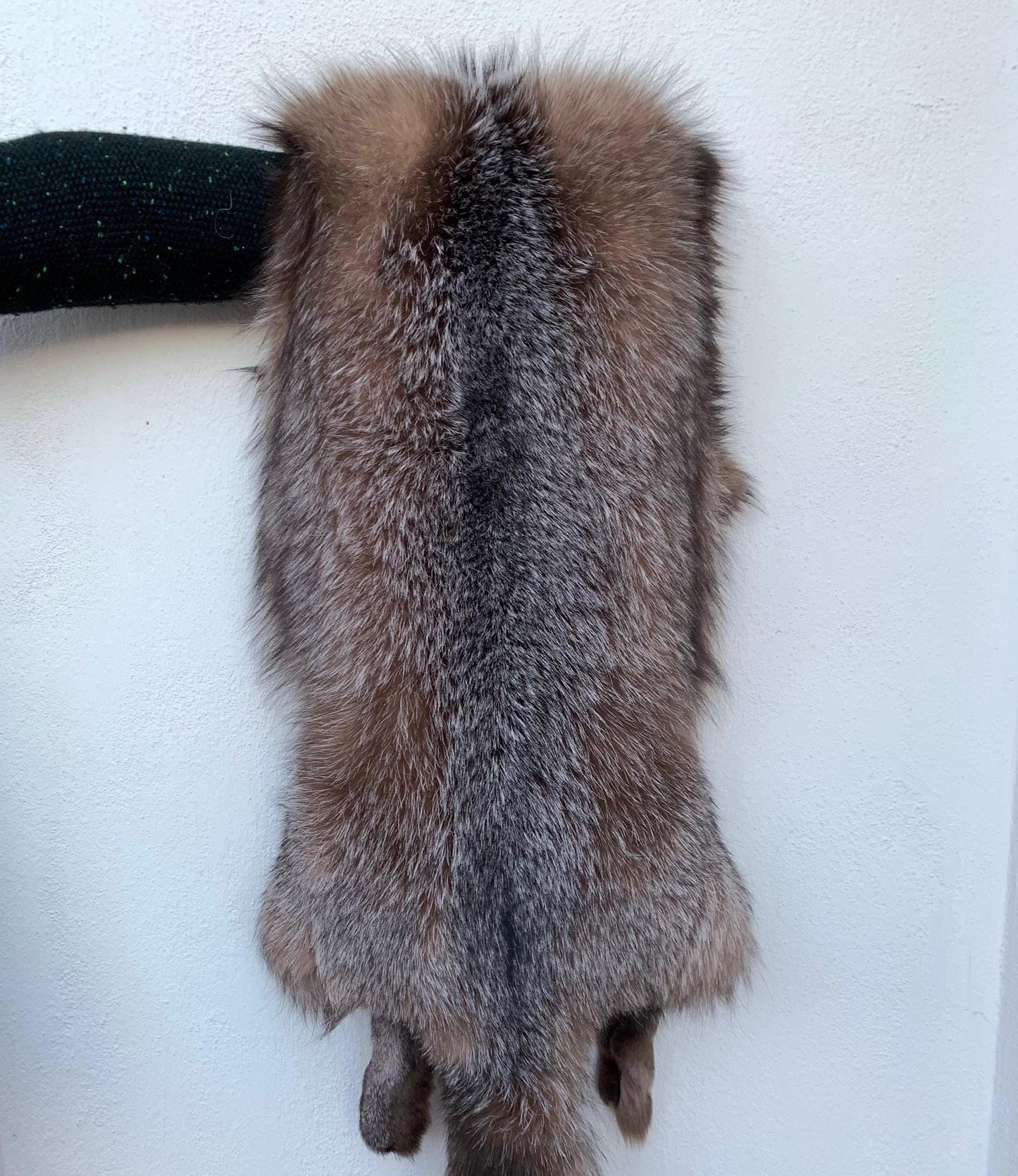 Genuine Crystal Fox Fur Pelt: Luxury DIY Craft skin from saga auction.