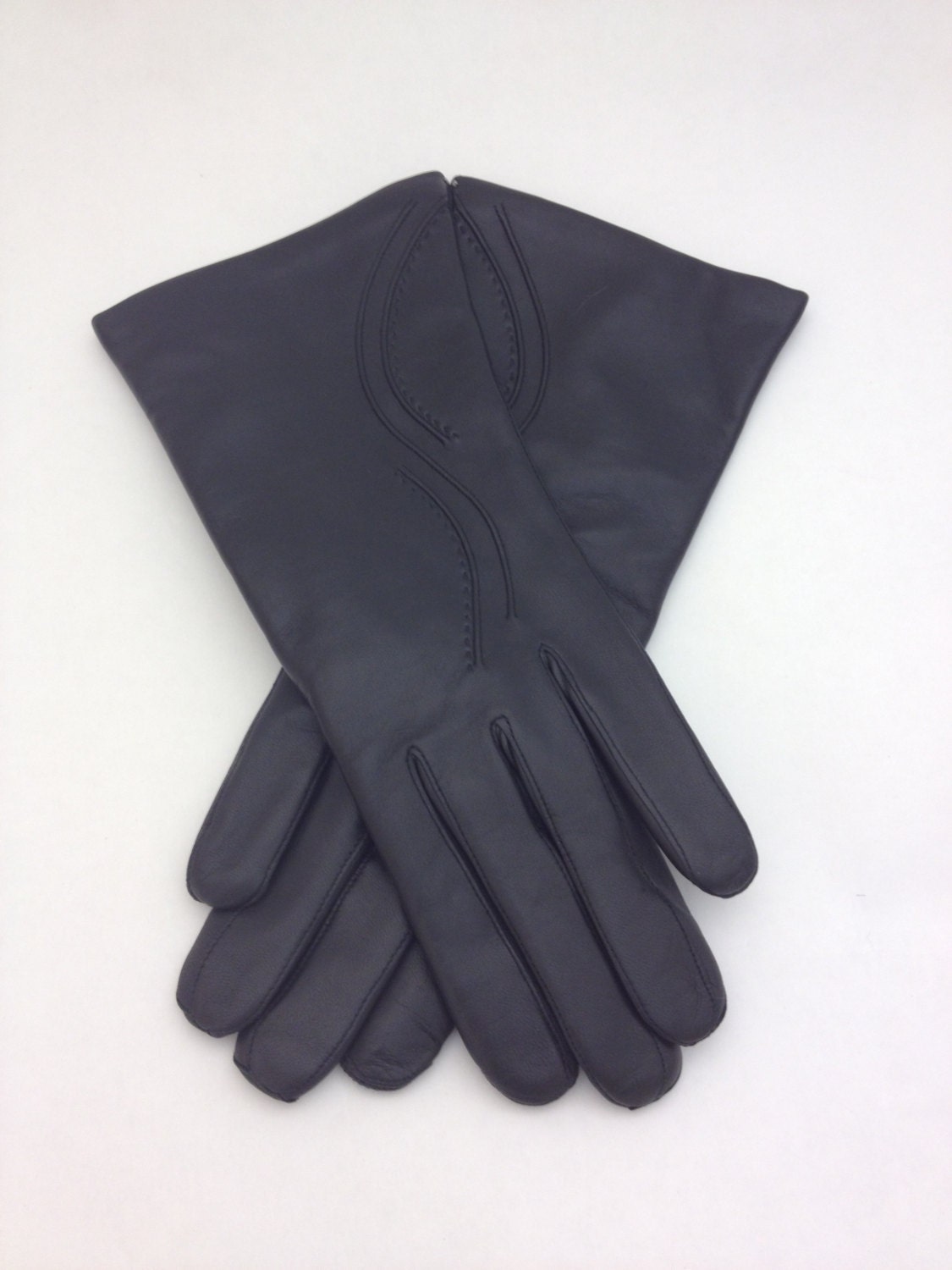 Napa Leather Gloves: Genuine Black Leather, Wool Lined