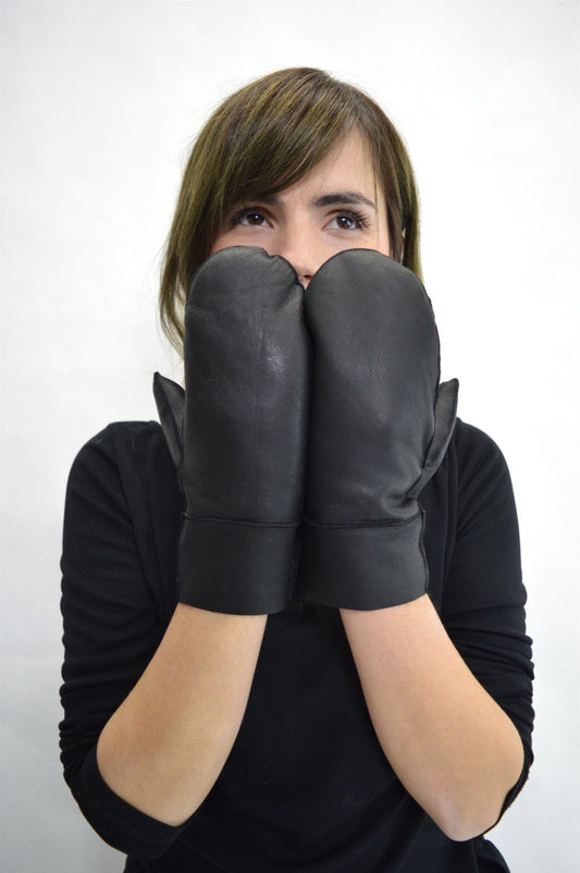 Shearling Fur Mittens: Genuine Sheepskin Gloves for Adults