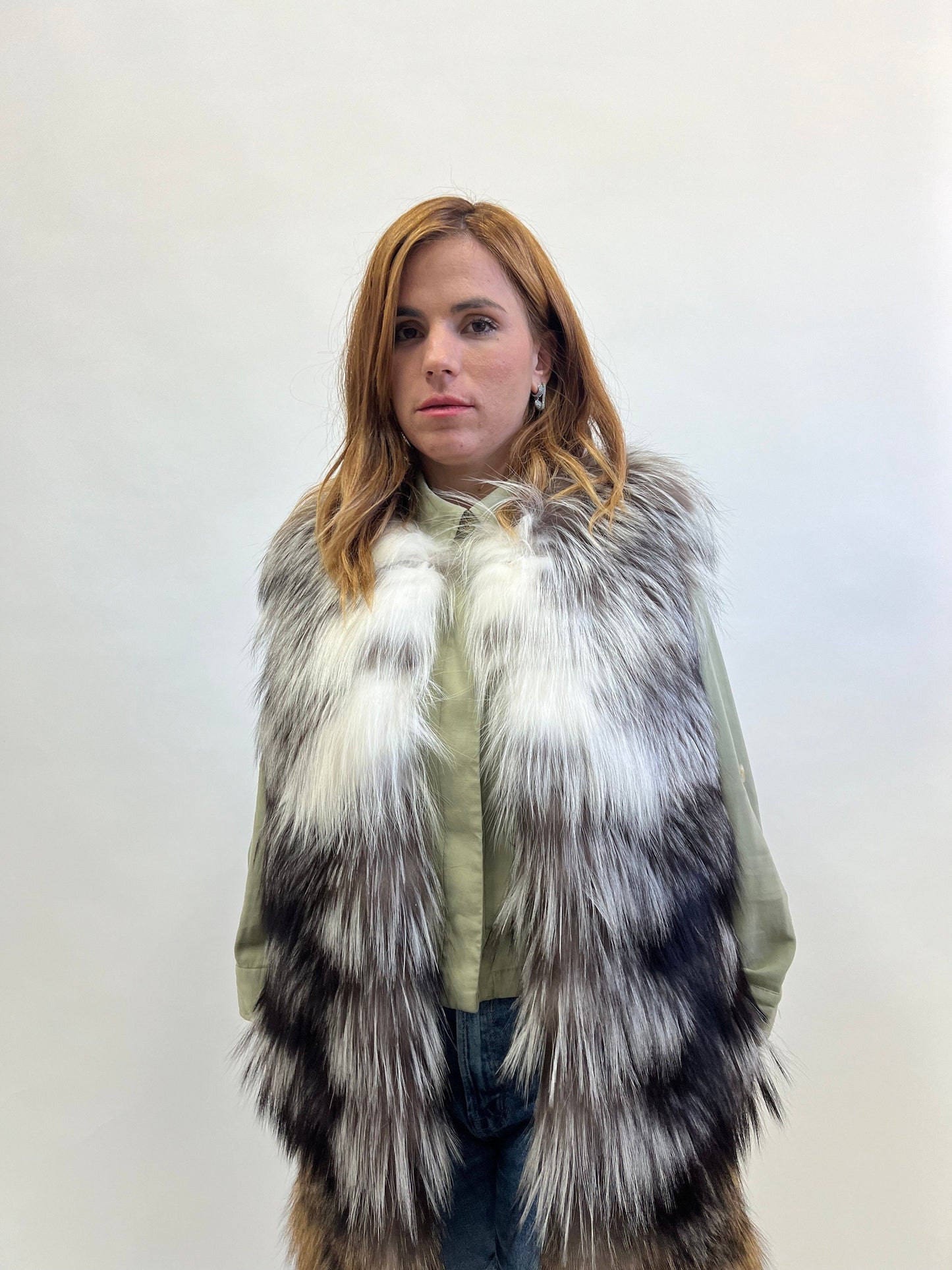 Saga Assured Fox Fur Vest: Long Luxury Fur Coat