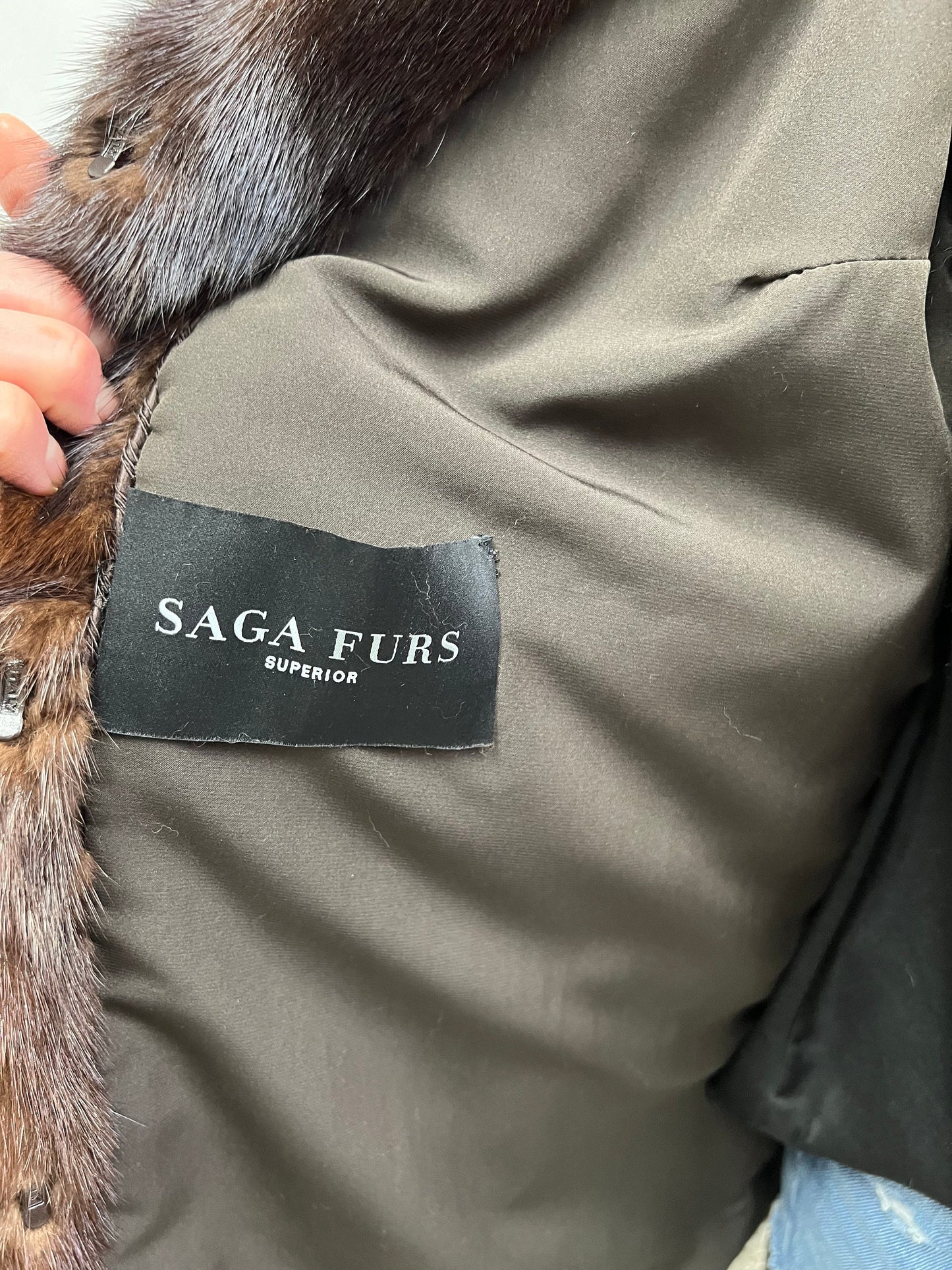 Mahogany Brown Mink Hooded Jacket - Handmade in Greece