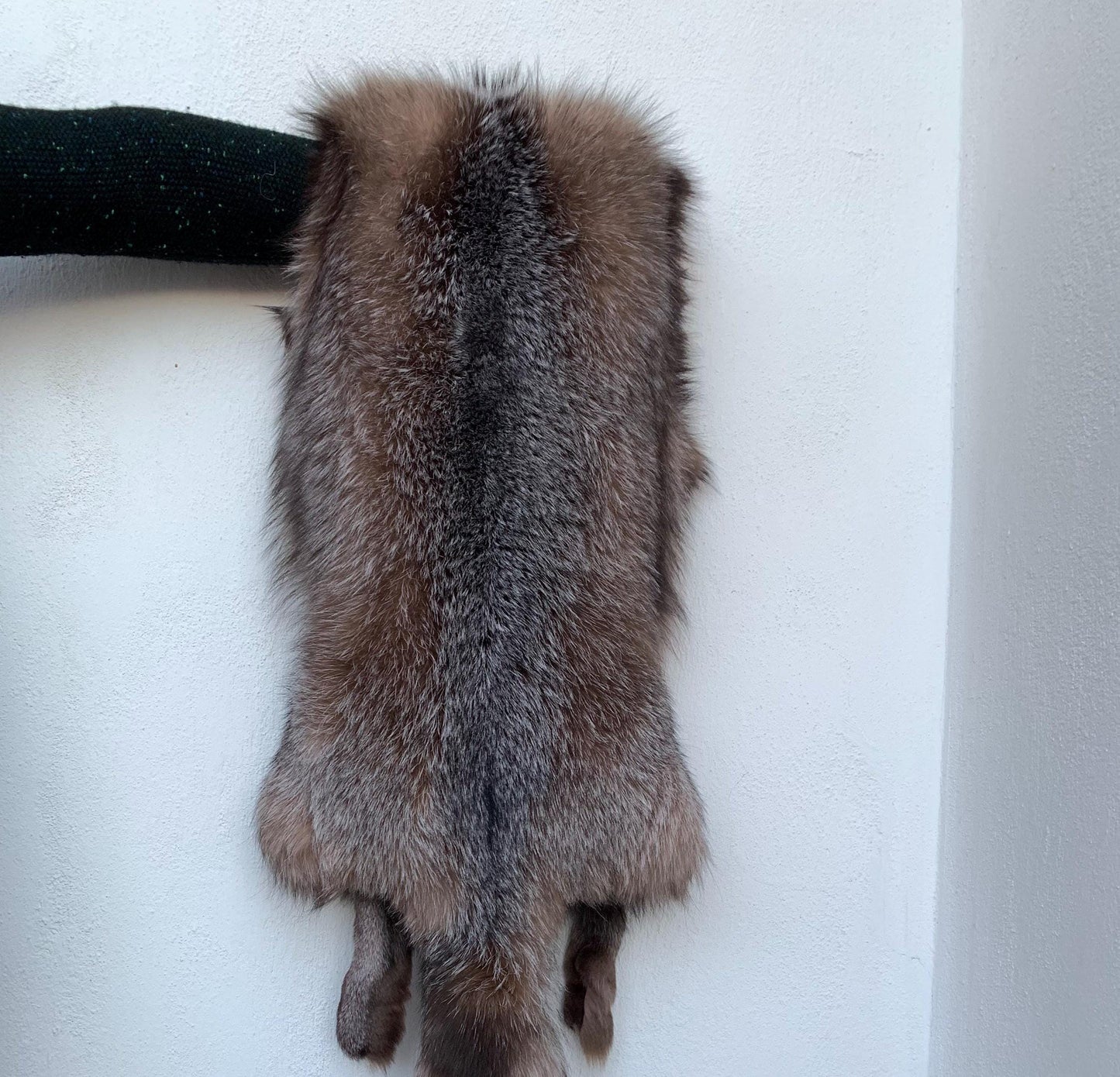 Genuine Crystal Fox Fur Pelt: Luxury DIY Craft skin from saga auction.