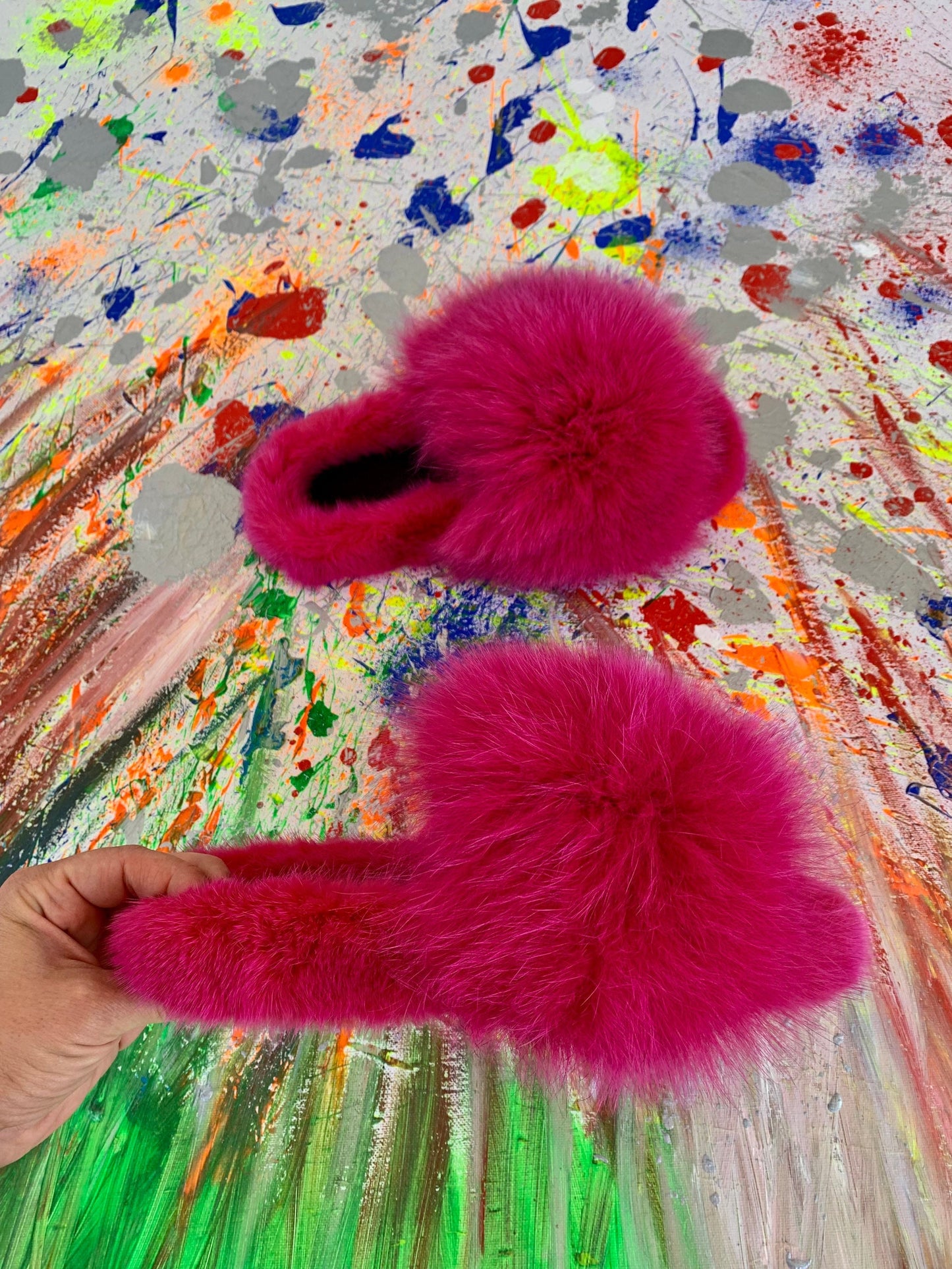 Real Fox and Mink Fur Slides: Luxury Slippers