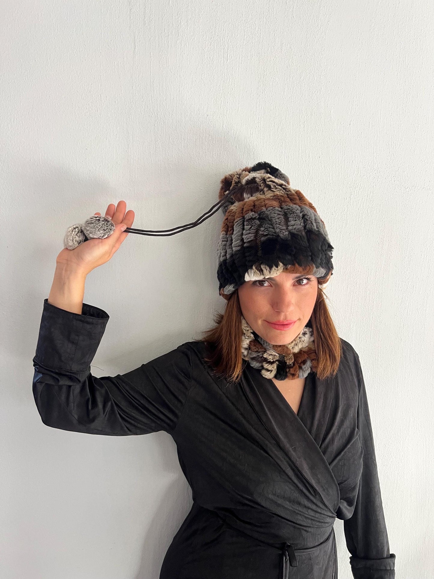 Handmade Fur Beanie Hat: Soft Knit Textile, Lightweight Headband