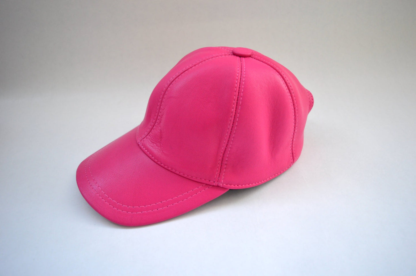Genuine Leather Baseball Cap: Adjustable Nappa Leather Hat