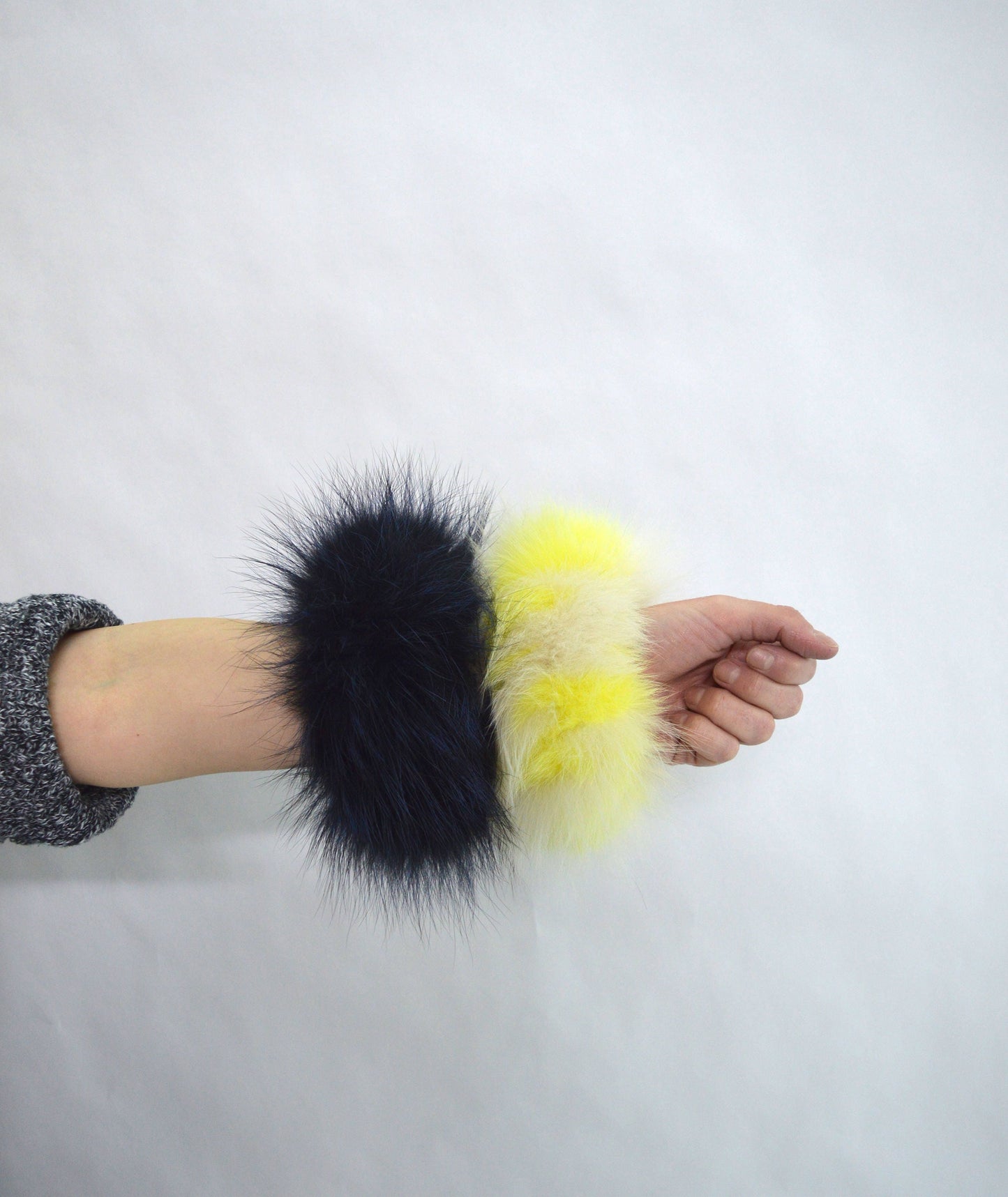 Real Fox Fur Scrunchie: Fashion Hair Elastic or Coat Cuff
