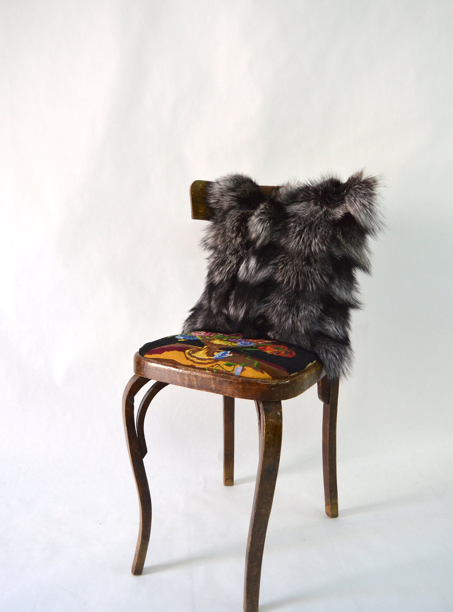 Silver Fox Fur Pillow Cover: Genuine Fur Cushion, Home Decor