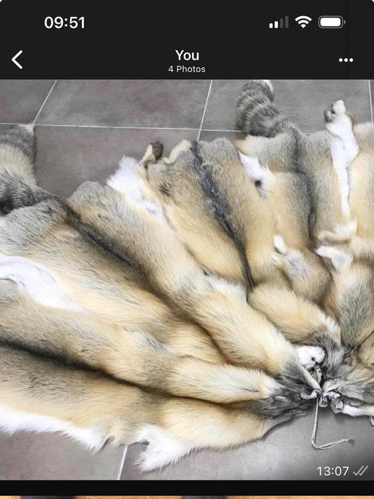 Genuine Saga Fox Fur Pelt, DIY Craft Material