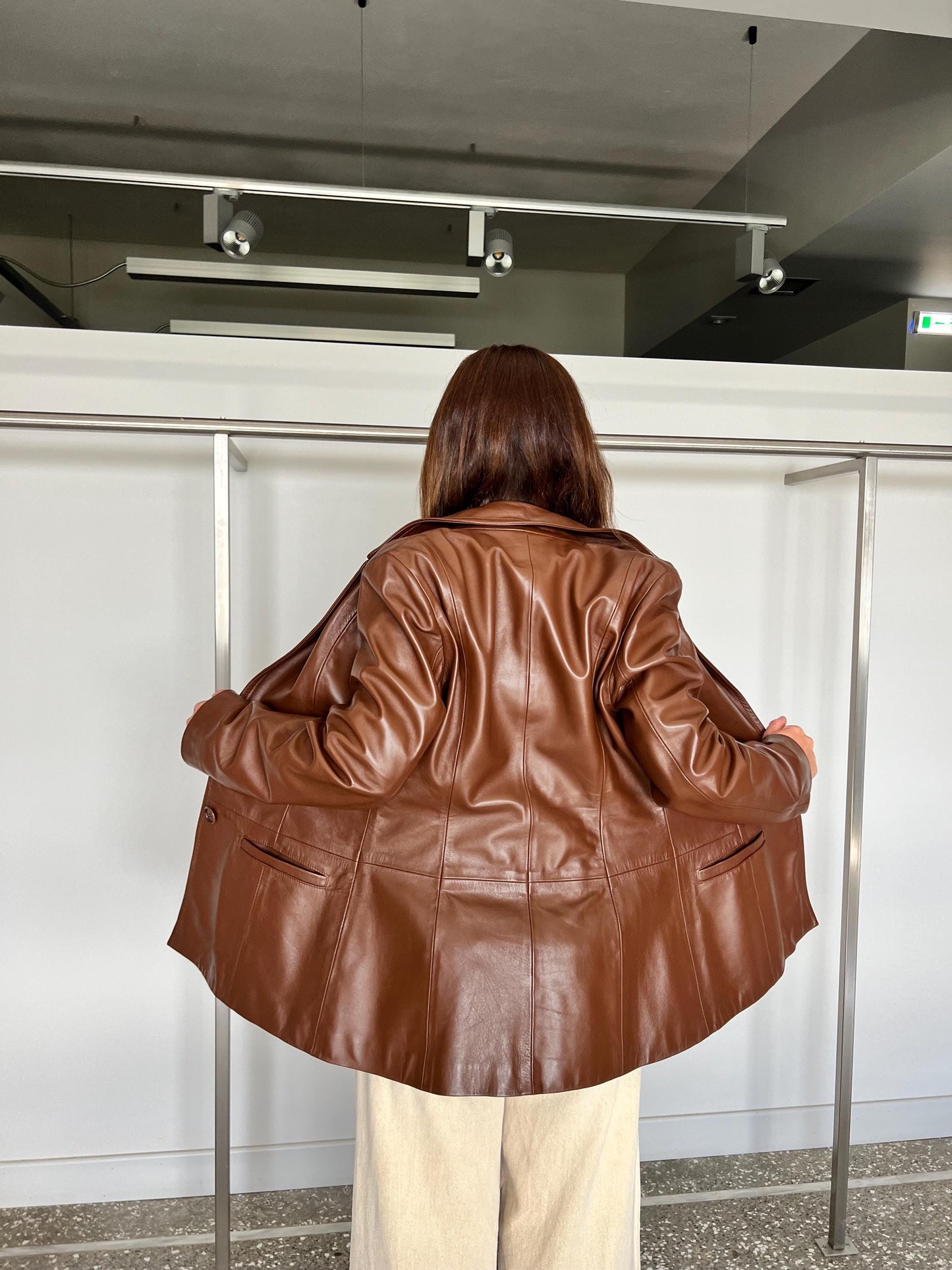Handmade Nappa Lamb Leather Jacket - Caramel Brown - Made in Greece
