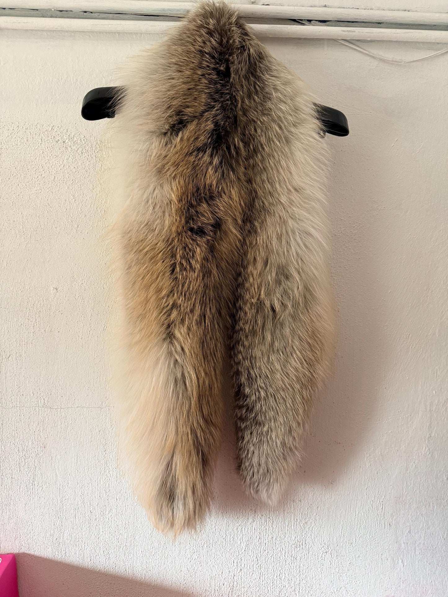 Natural Fox Fur Scarf: Genuine Long Fur Stole.