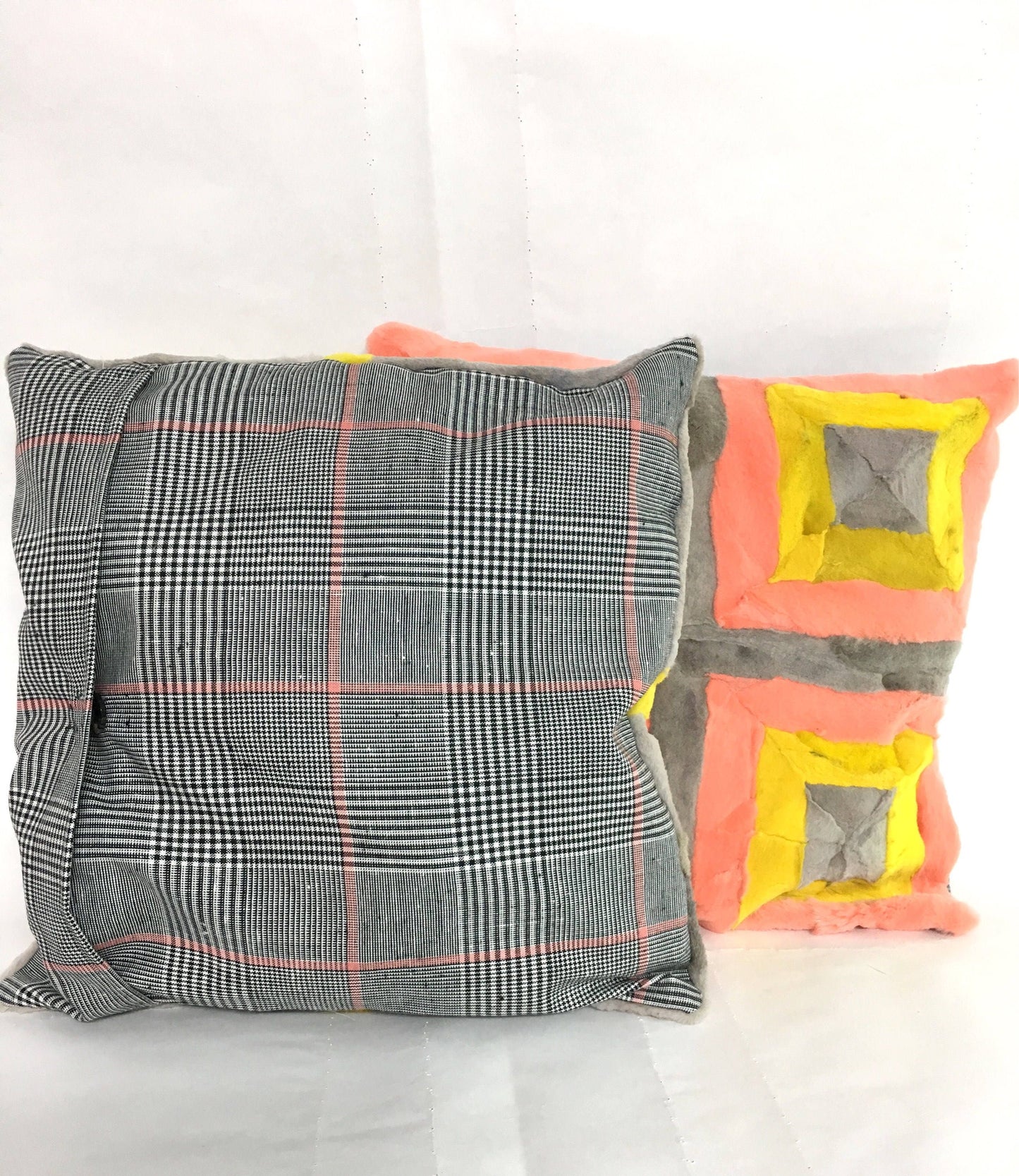 Colorful Sheared Fox Fur Pillow Cover: Home Decor Cushion (15x15 inches)