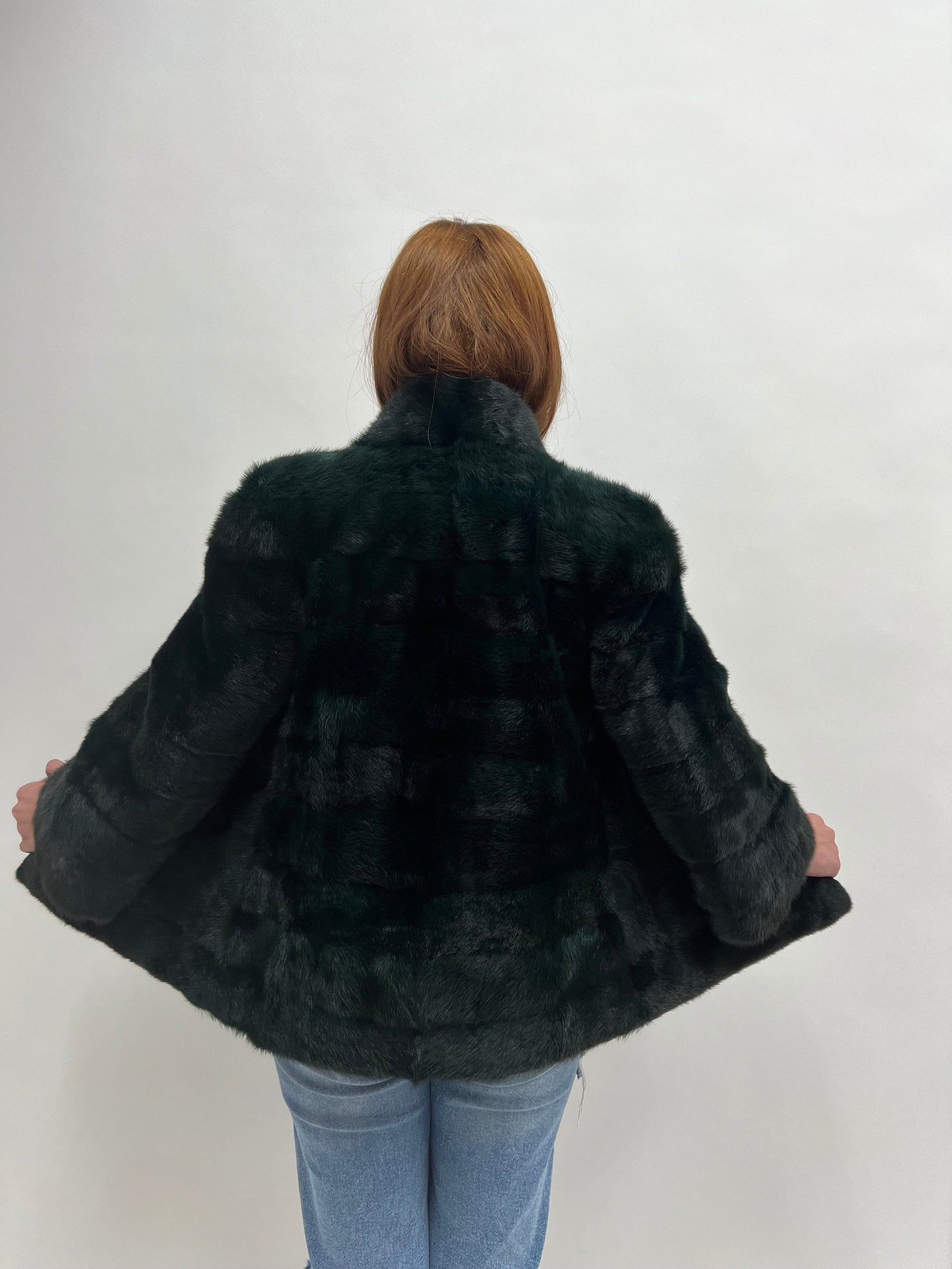 Emerald Dyed Mink Fur Jacket: Lightweight Full Skin Coat
