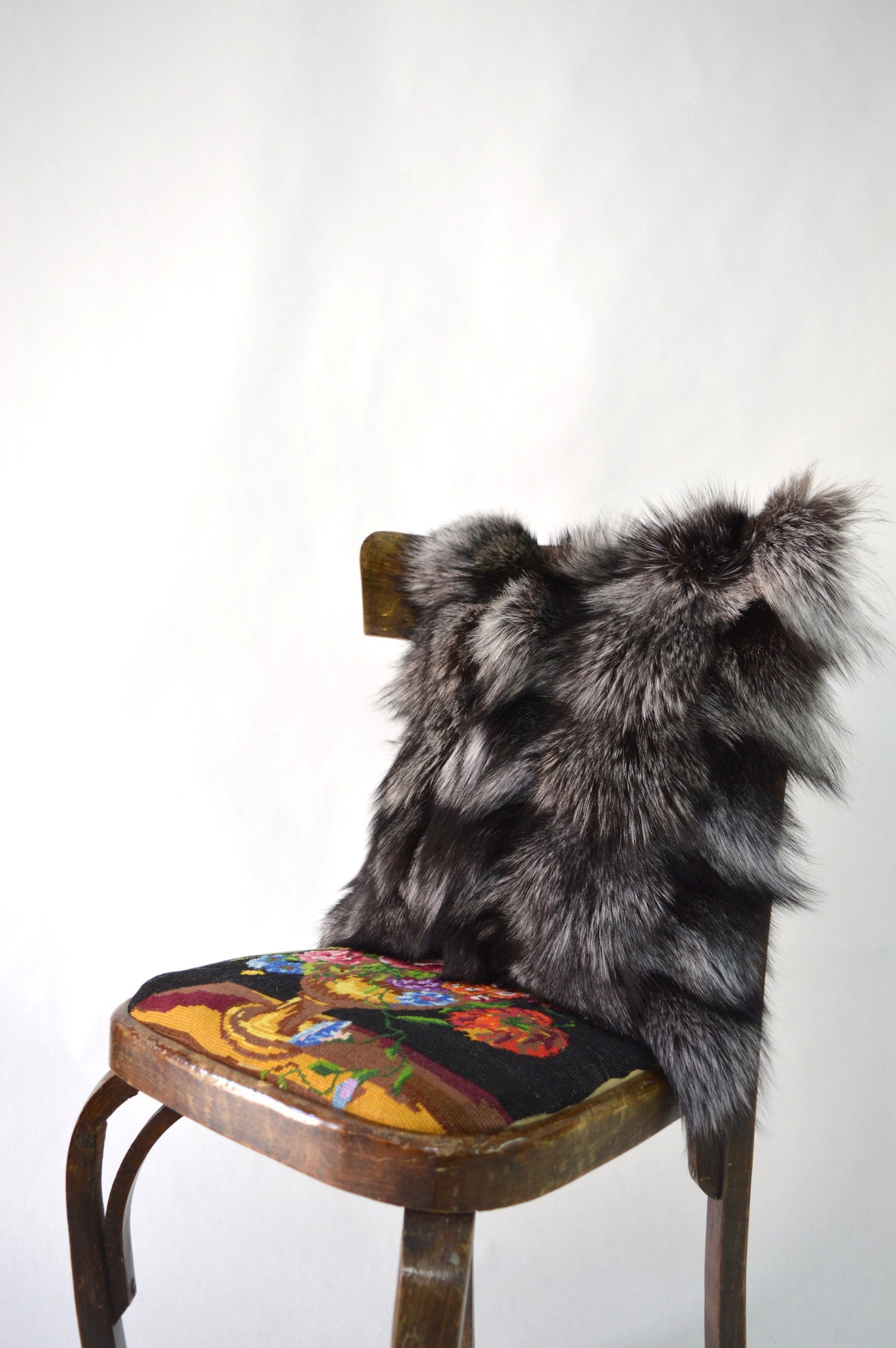Silver Fox Fur Pillow Cover: Genuine Fur Cushion, Home Decor