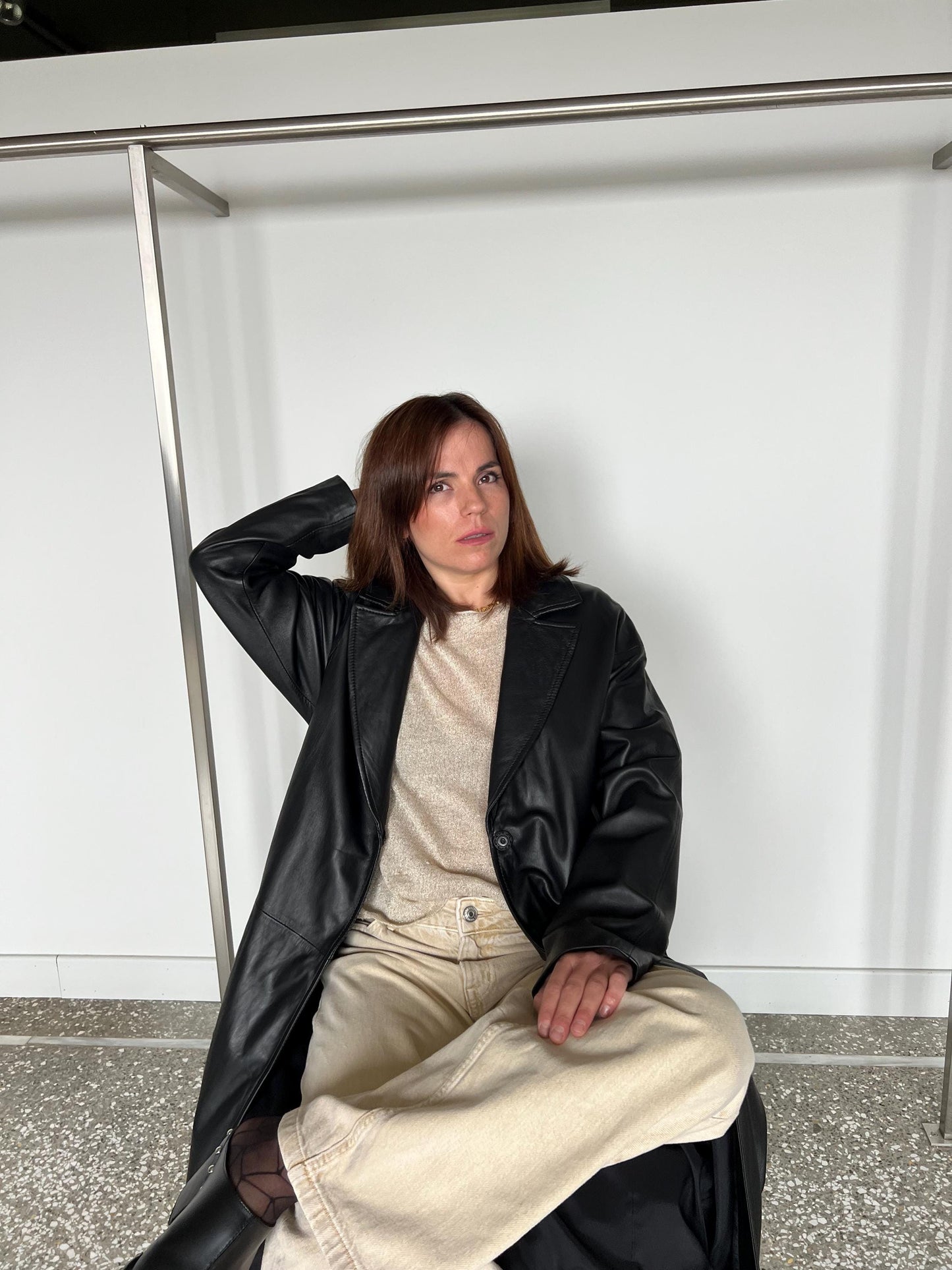 Handmade Black Nappa Leather Coat: Full Length Belted Jacket