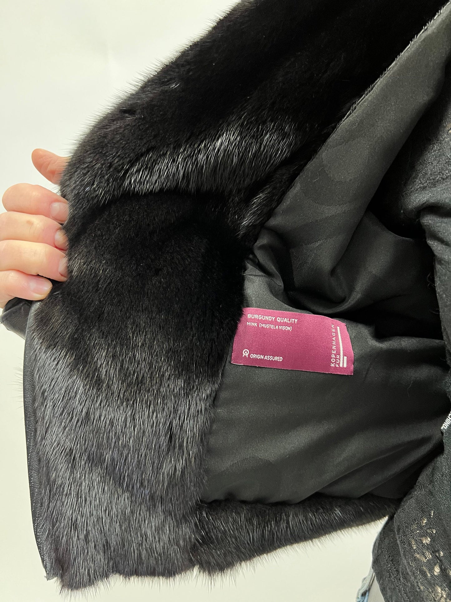Mink Fur Biker Jacket: Black Leather Detail, Copenhagen Fur
