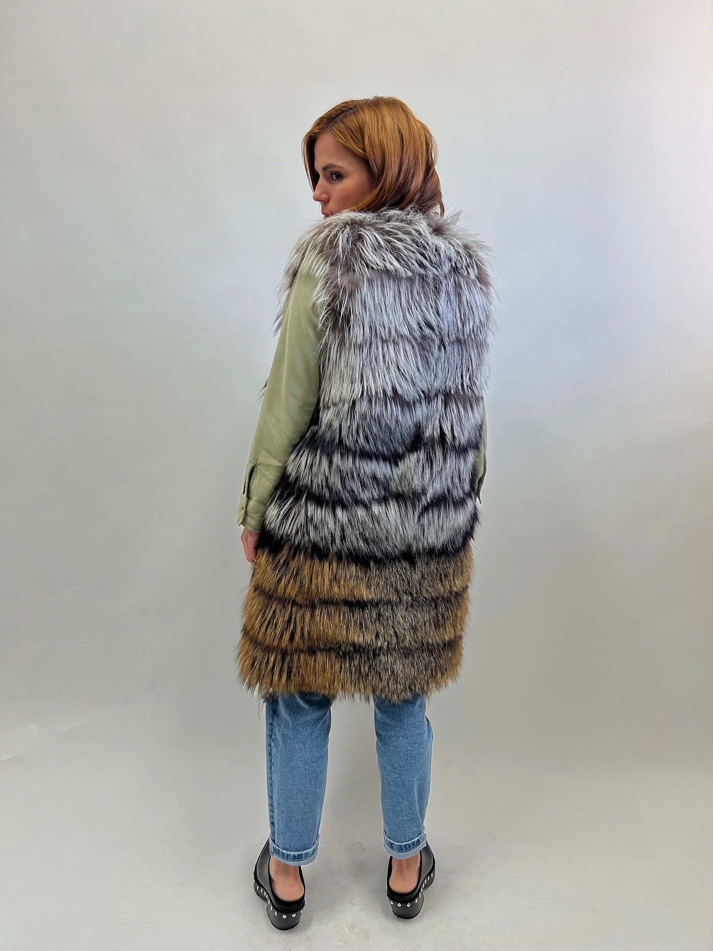 Saga Assured Fox Fur Vest: Long Luxury Fur Coat