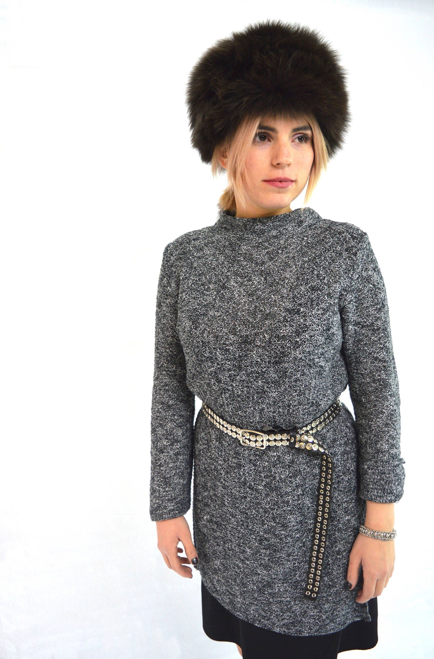 Real Fox Fur Cossack Hat, Women's Winter Warmer