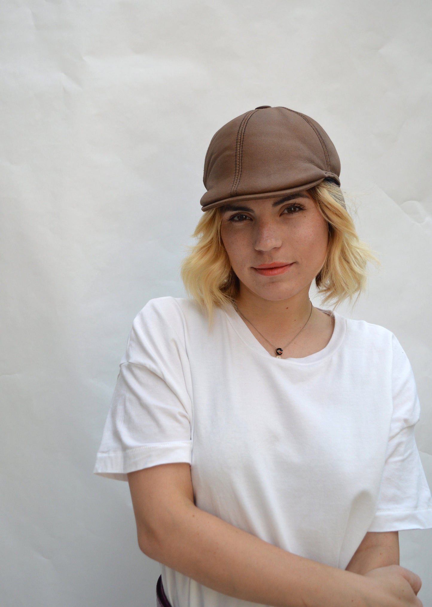 Shearling Equestrian Cap: Sheepskin Cloche Hat with Ear Flaps