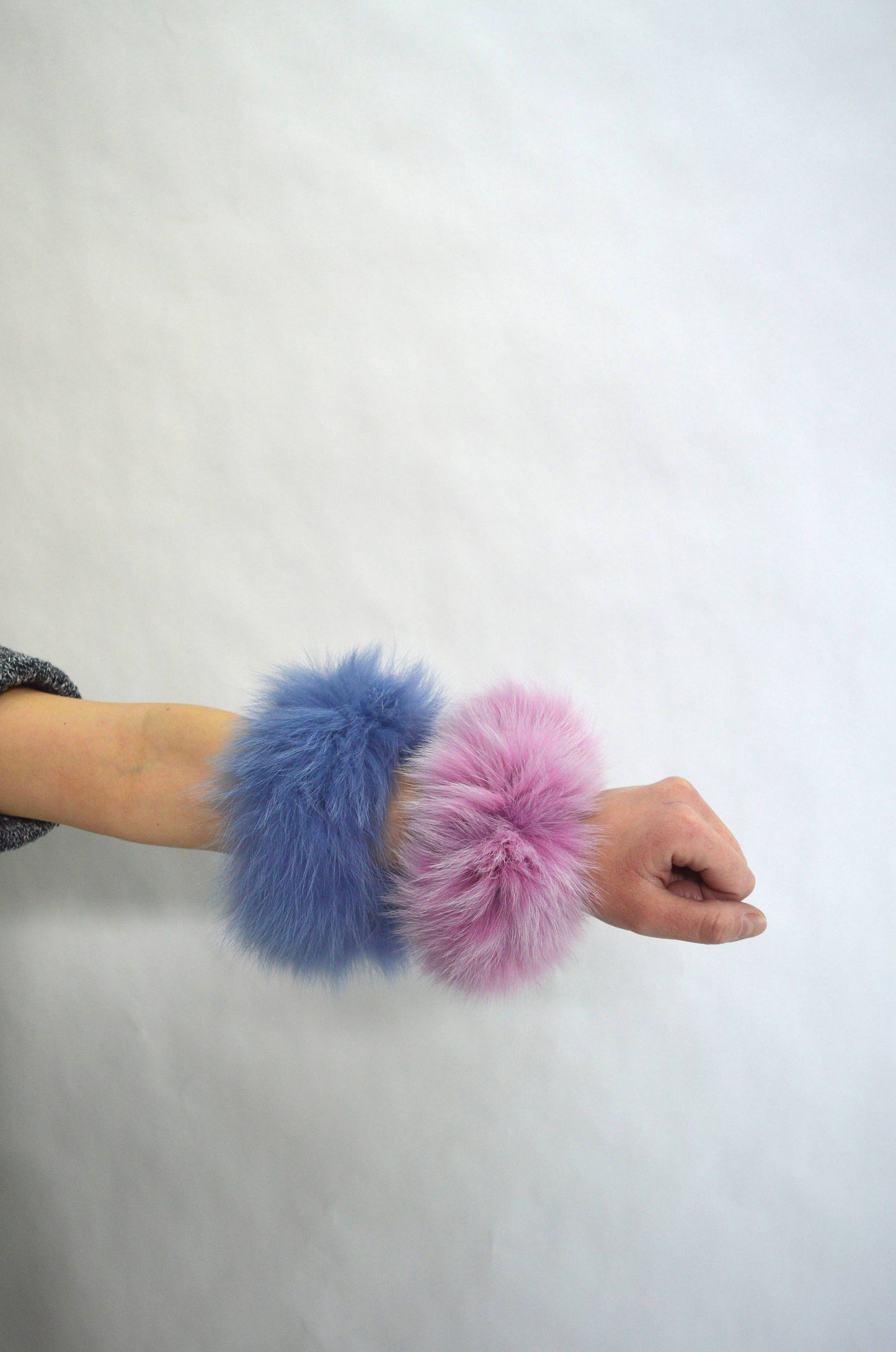 Real Fox Fur Scrunchie: Fashion Hair Elastic or Coat Cuff