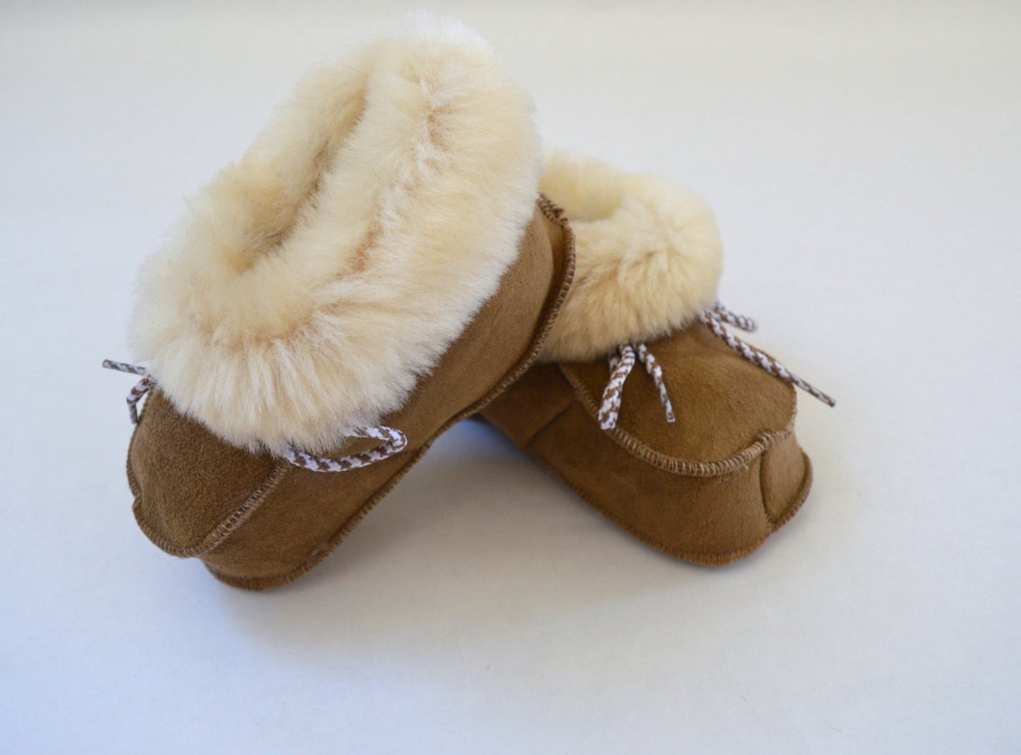 Genuine Shearling Baby Slippers: Real Fur Crib Shoes