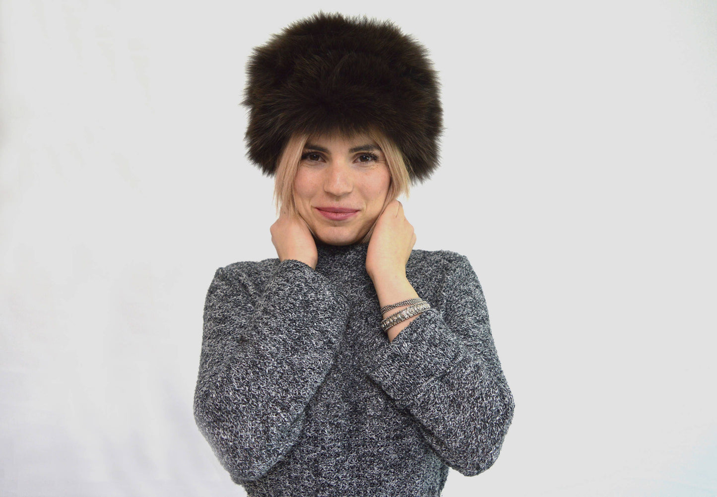 Real Fox Fur Cossack Hat, Women's Winter Warmer