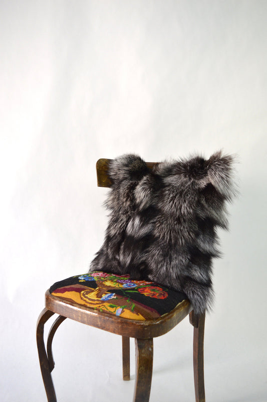 Silver Fox Fur Pillow Cover: Genuine Fur Cushion, Home Decor