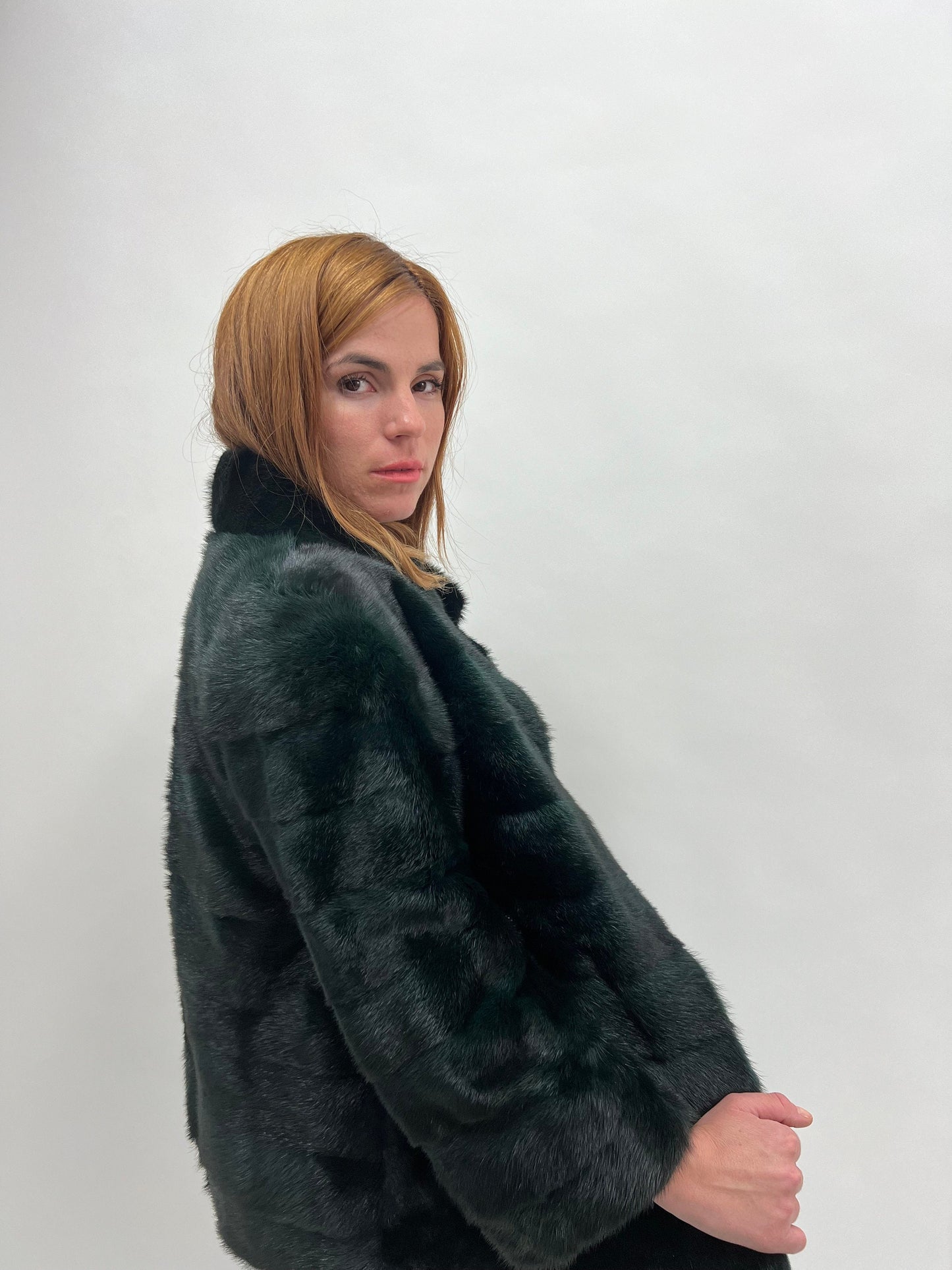 Emerald Dyed Mink Fur Jacket: Lightweight Full Skin Coat