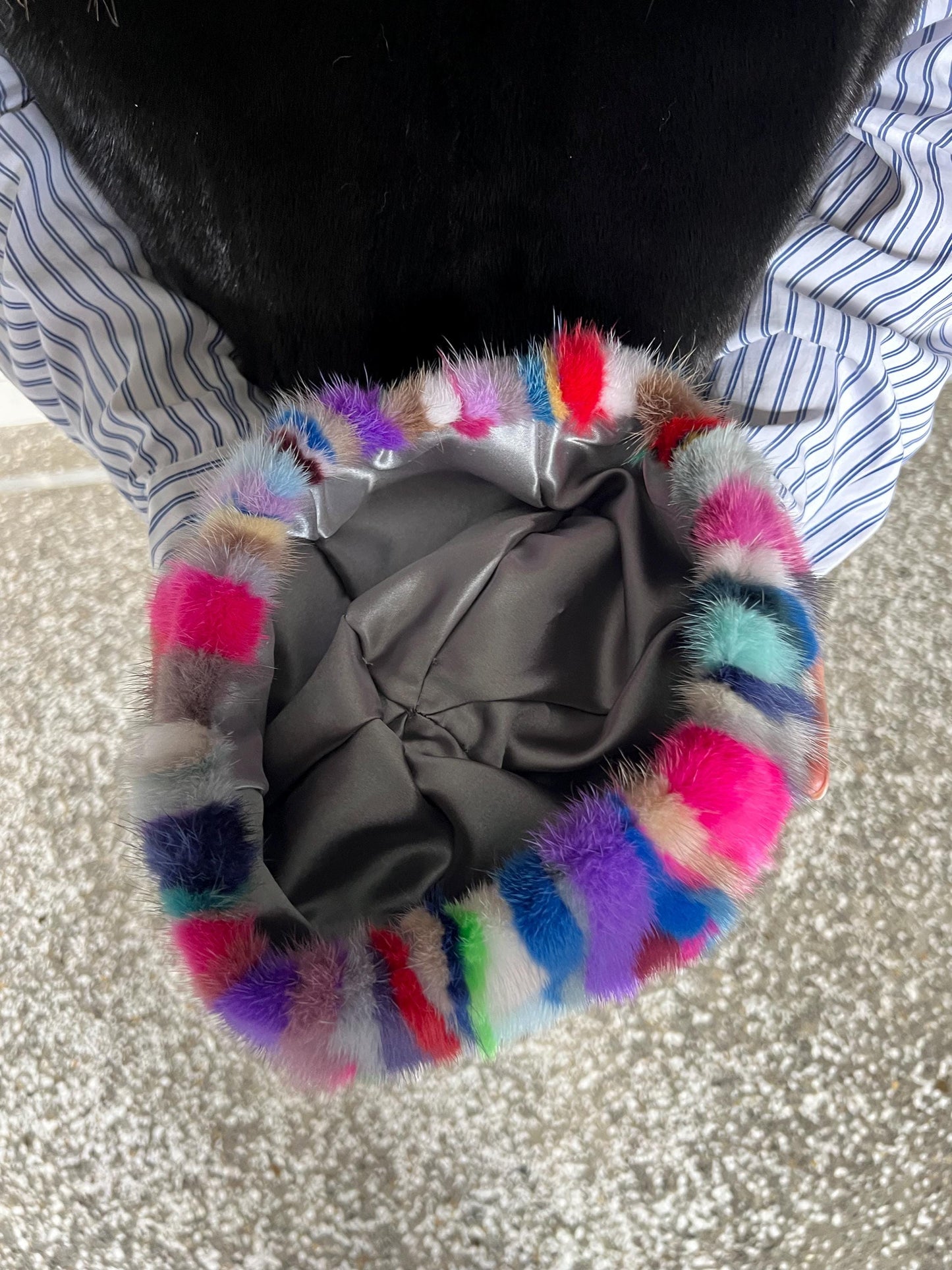 Real Mink Fur Beanie: Multicolored Stylish Hat