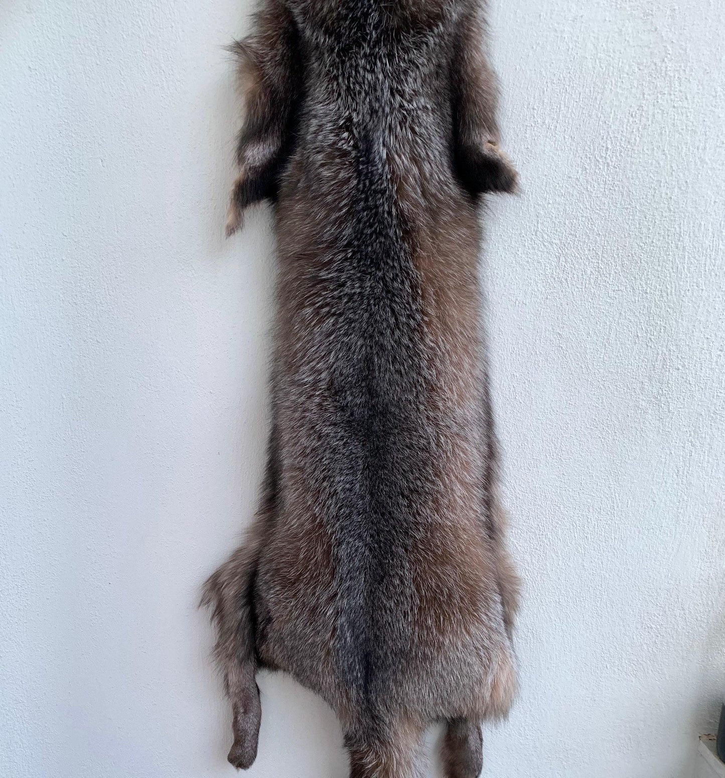 Genuine Crystal Fox Fur Pelt: Luxury DIY Craft skin from saga auction.