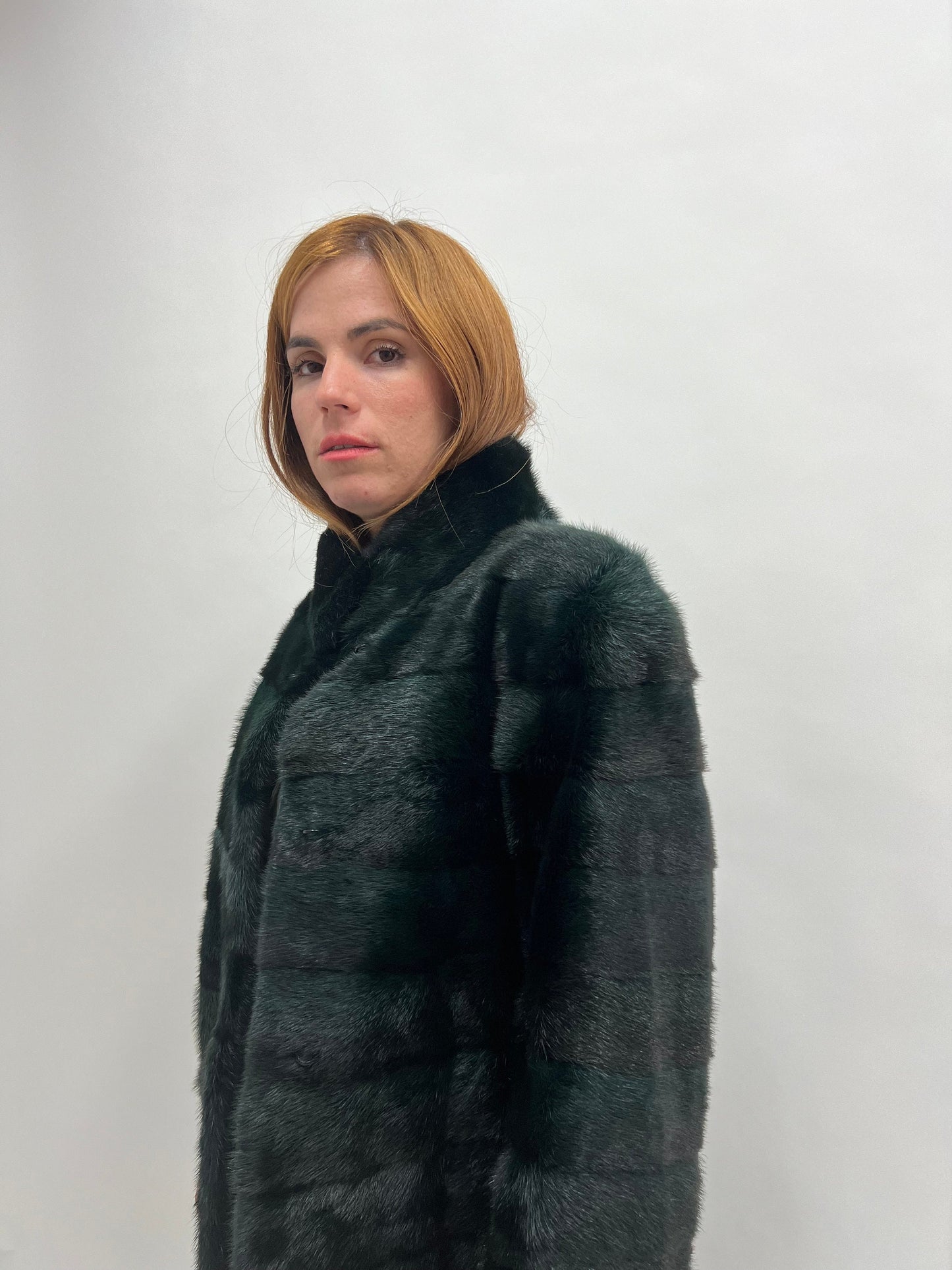 Emerald Dyed Mink Fur Jacket: Lightweight Full Skin Coat